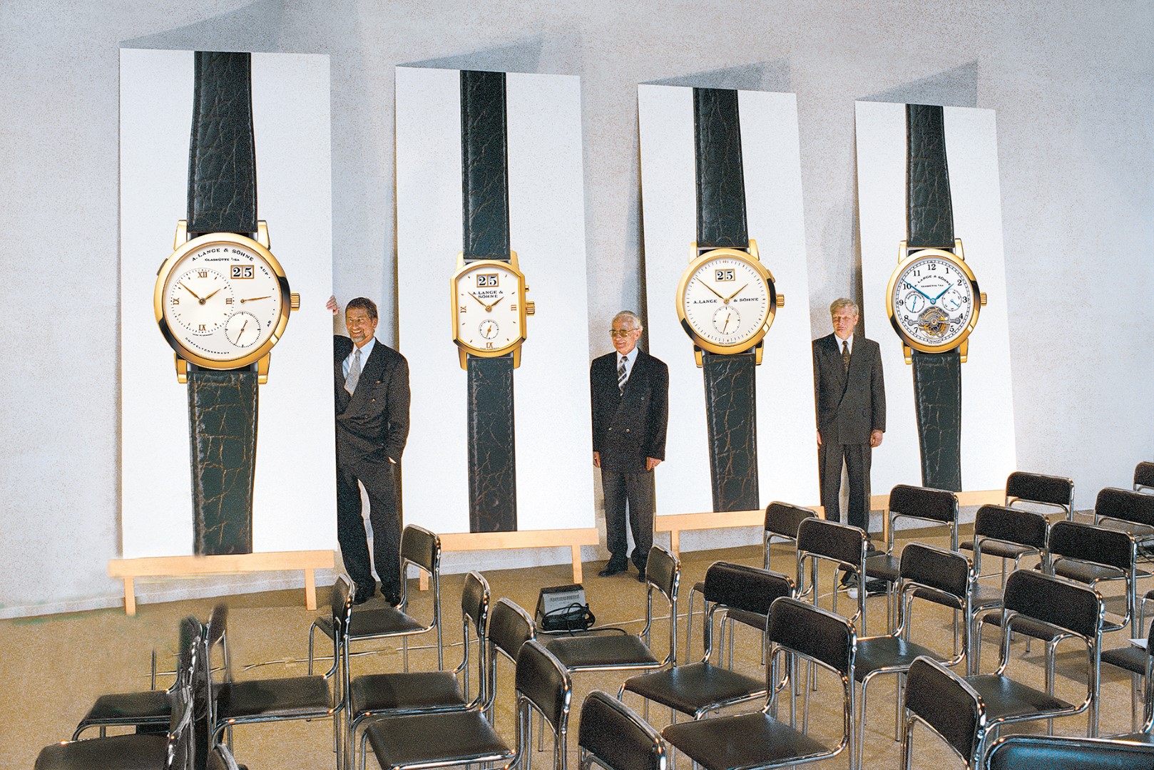 Presentación de la primera colección de la renacida A. Lange & Söhne en 1994