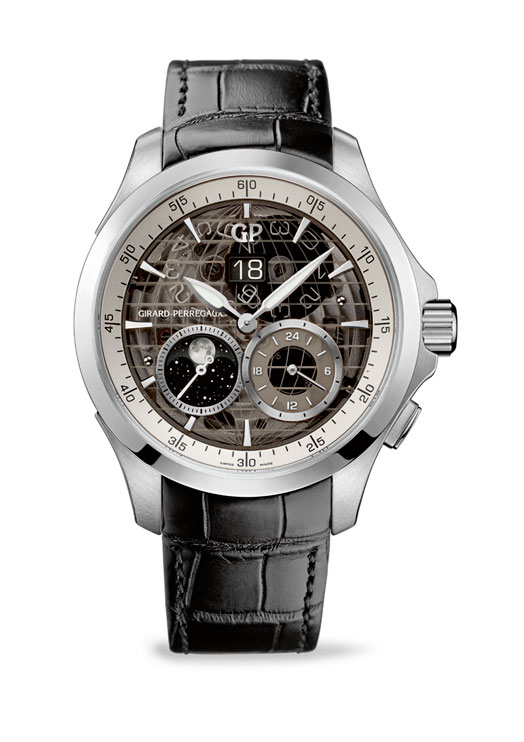 Girard-Perregaux Traveller Large Date Moonphase and GMT acero