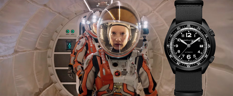 The Martian Jessica Chastain Hamilton Khaki Pilot Pioneer Aluminium