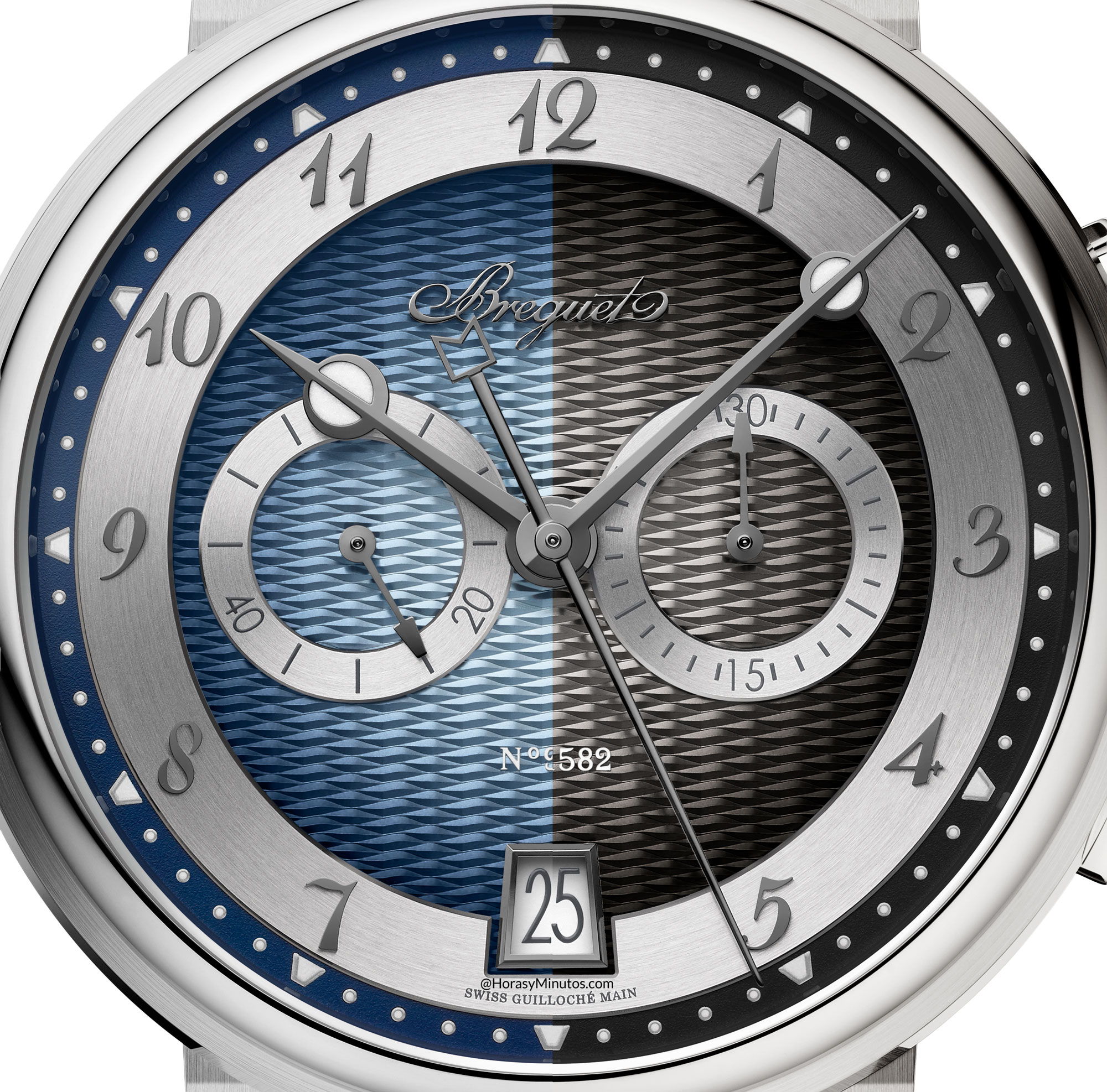 Las dos esferas del Breguet Marine Chronographe 5227