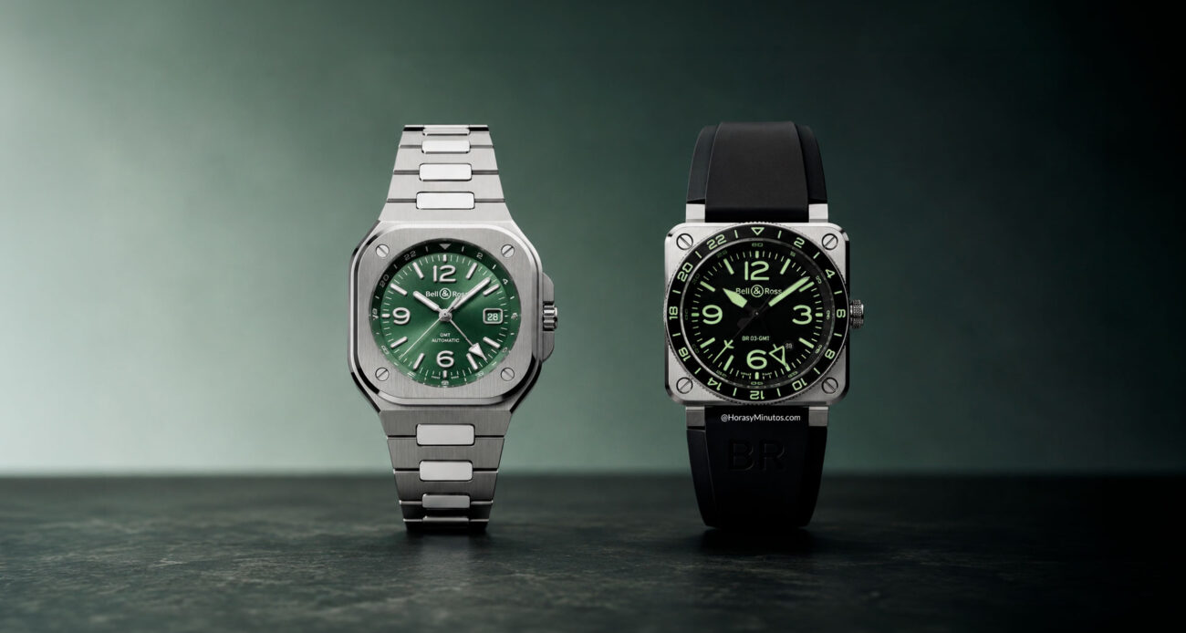 Bell & Ross BR-05 GMT Green Steel y BR-03 GMT Green Lum
