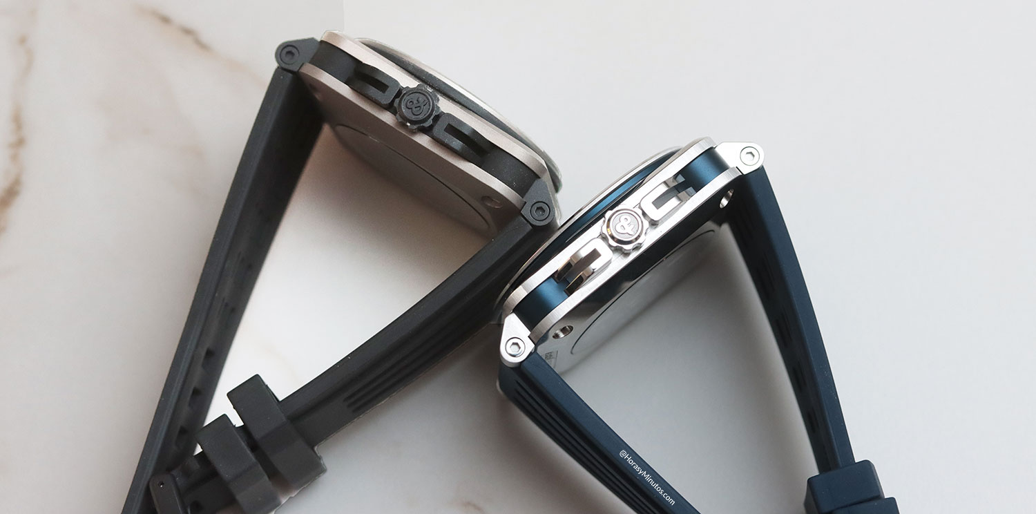 Perfil del Bell & Ross BR-X3 Blue Steel y Black Titanium