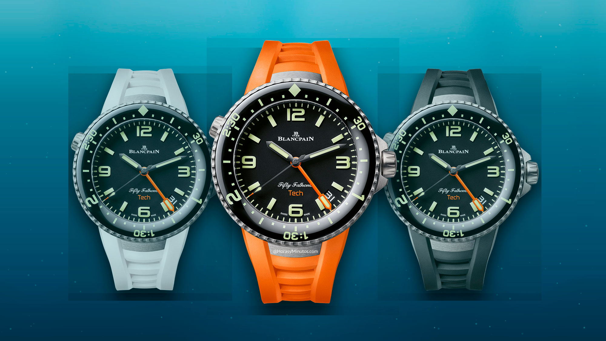 Las tres variantes del Blancpain Fifty Fathoms Tech