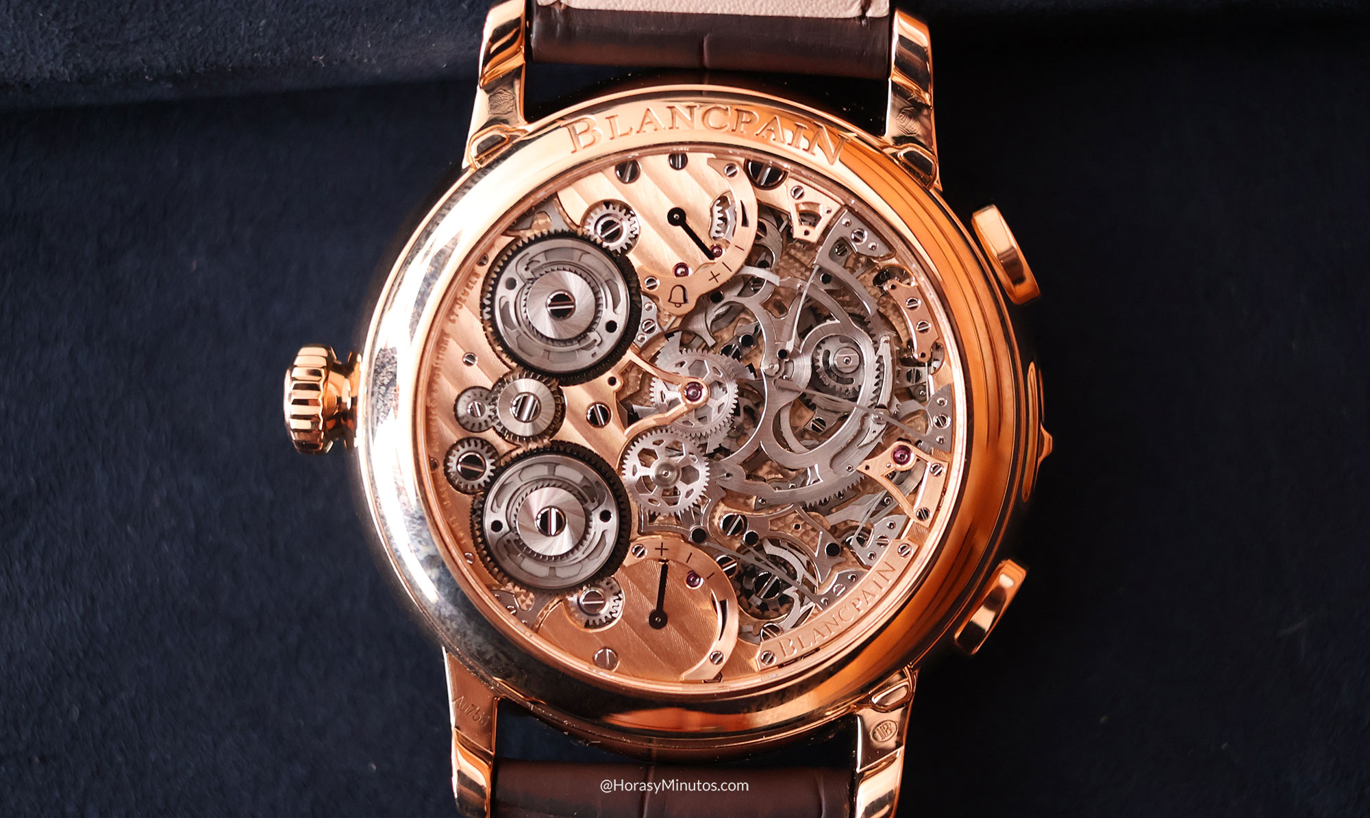 Calibre 15GSQ del Blancpain Grande Double Sonnerie Oro Rojo