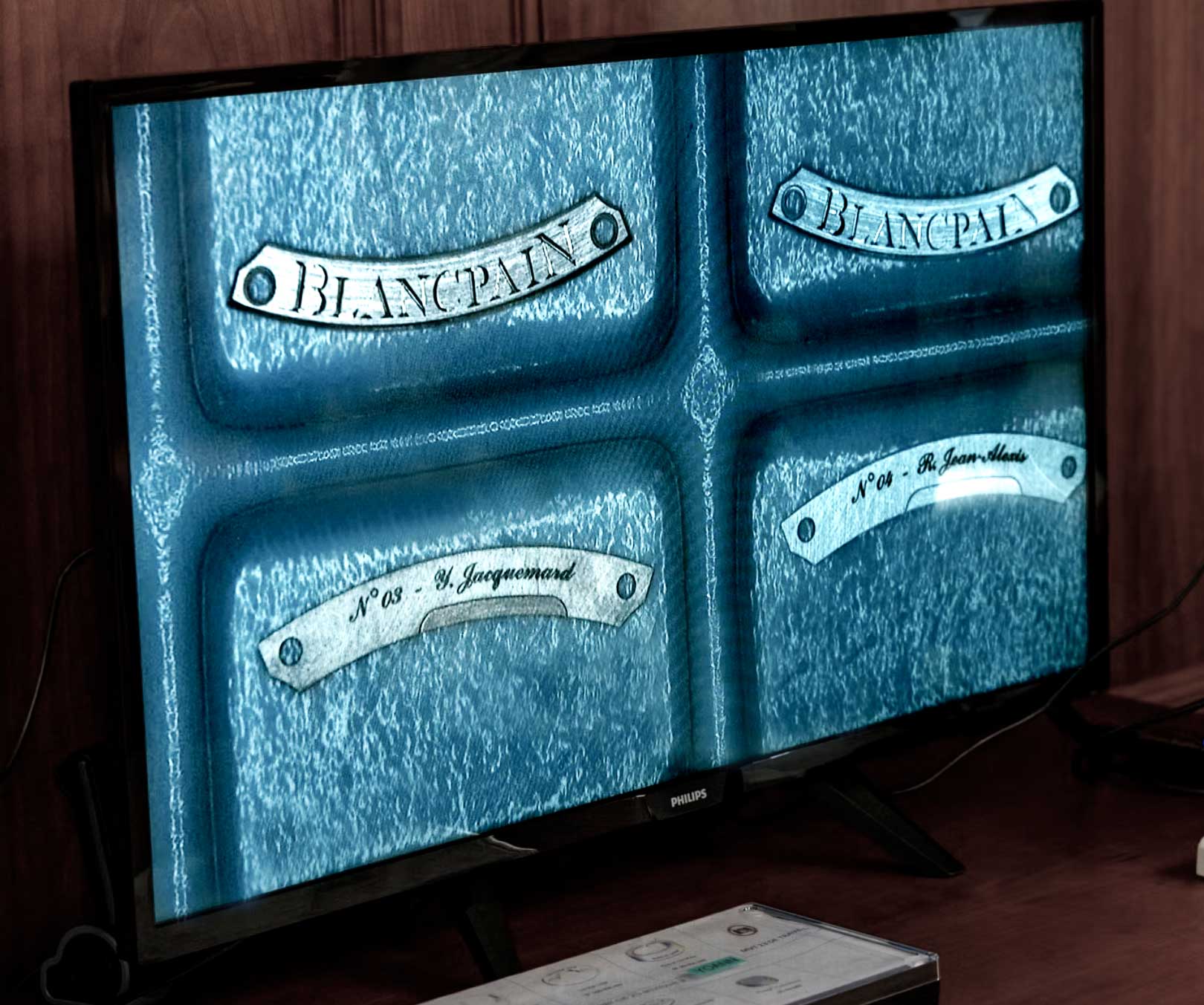 El nombre de los relojeros en las placas del Blancpain Grande Double Sonnerie