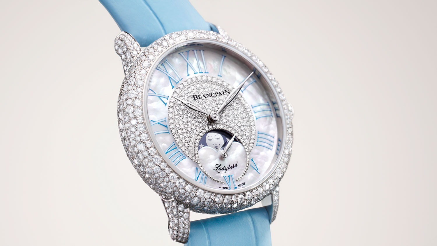 Blancpain Ladybird Colors Diamond Bloom Azul Glaciar