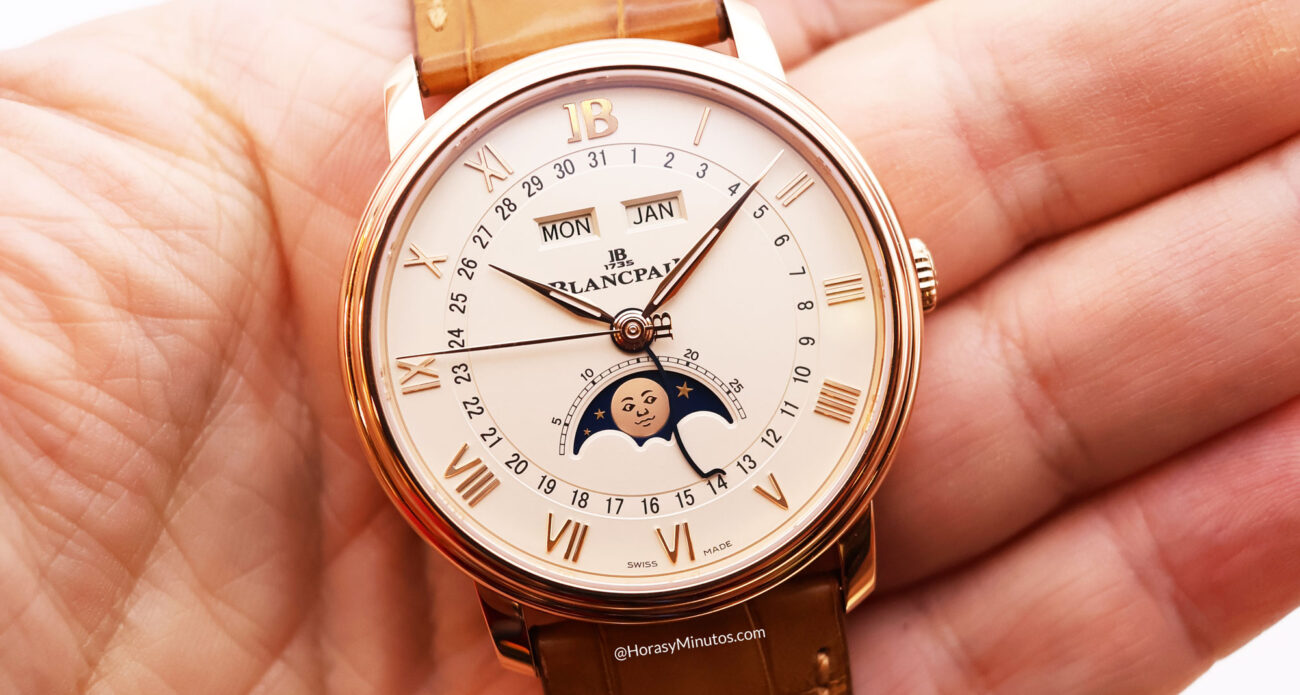 Blancpain Villeret Quantieme Complet Phases de Lune en oro rojo