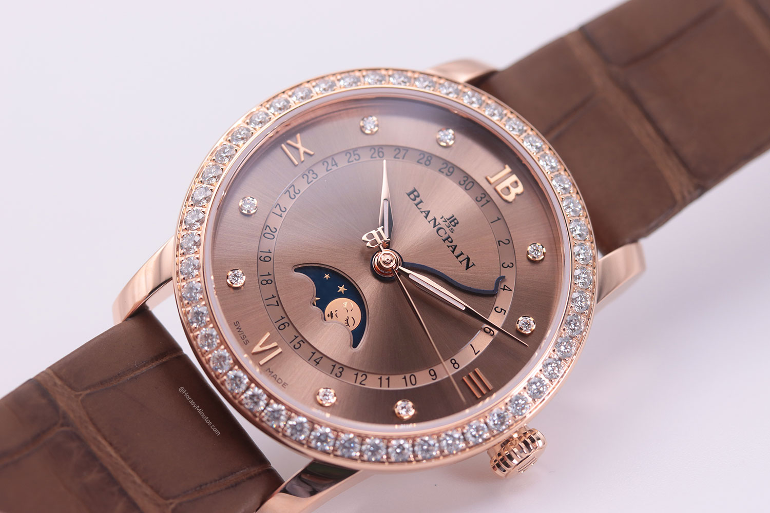 Esfera del Blancpain Villeret Quantieme Phases de Luna 33 mm