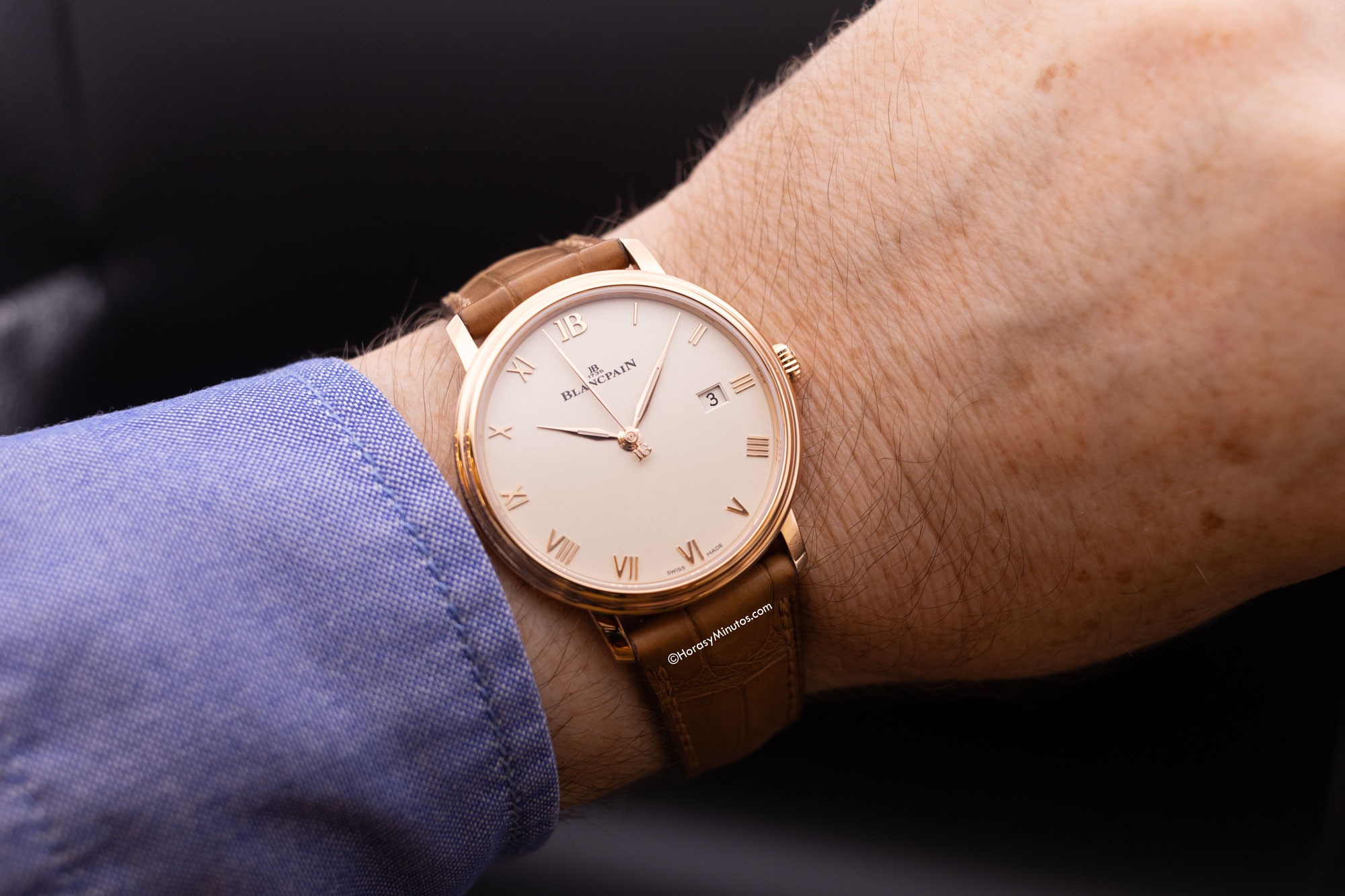 Blancpain Villeret Ultraplate 38 mm oro rojo