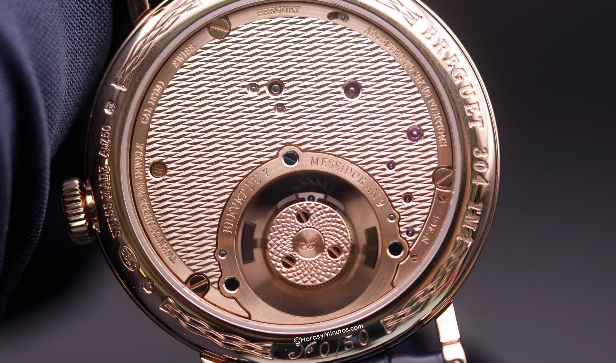 Trasera del Breguet Classique Tourbillon Sidèral 7255
