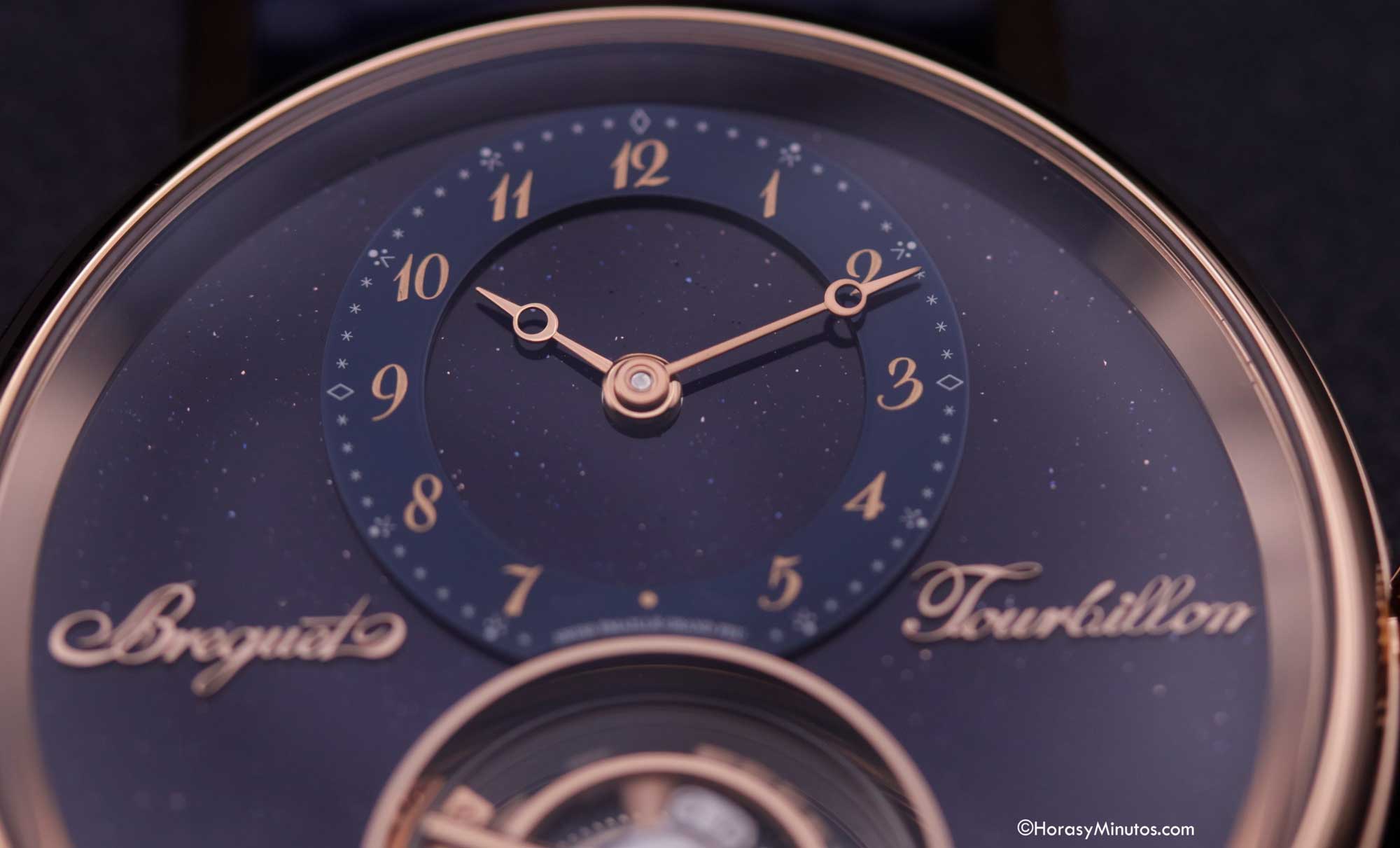 Parte superior de la esfera del Breguet Classique Tourbillon Sidèral 7255