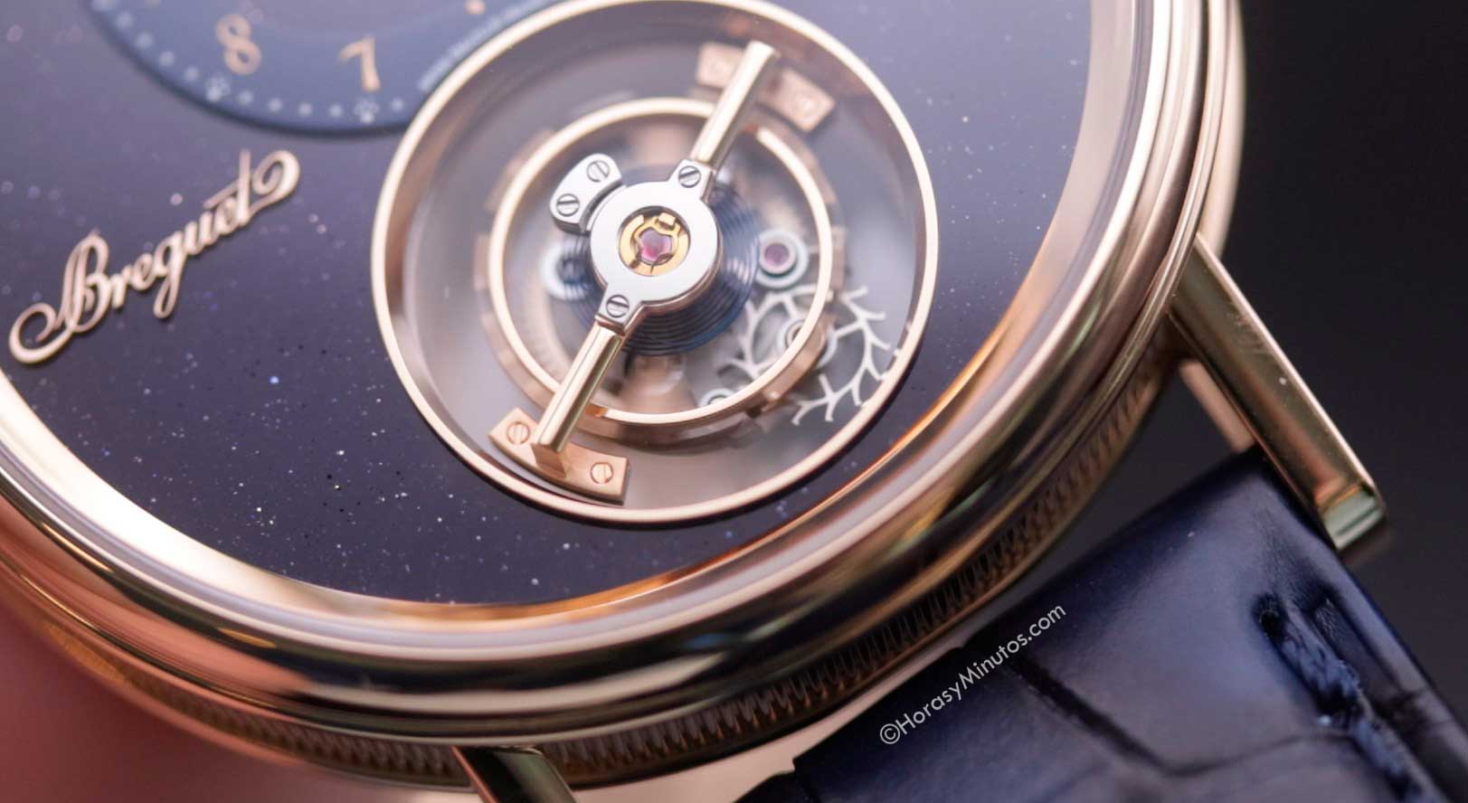 Detalle del Tourbillon Volante del Breguet Classique Tourbillon Sidèral 7255