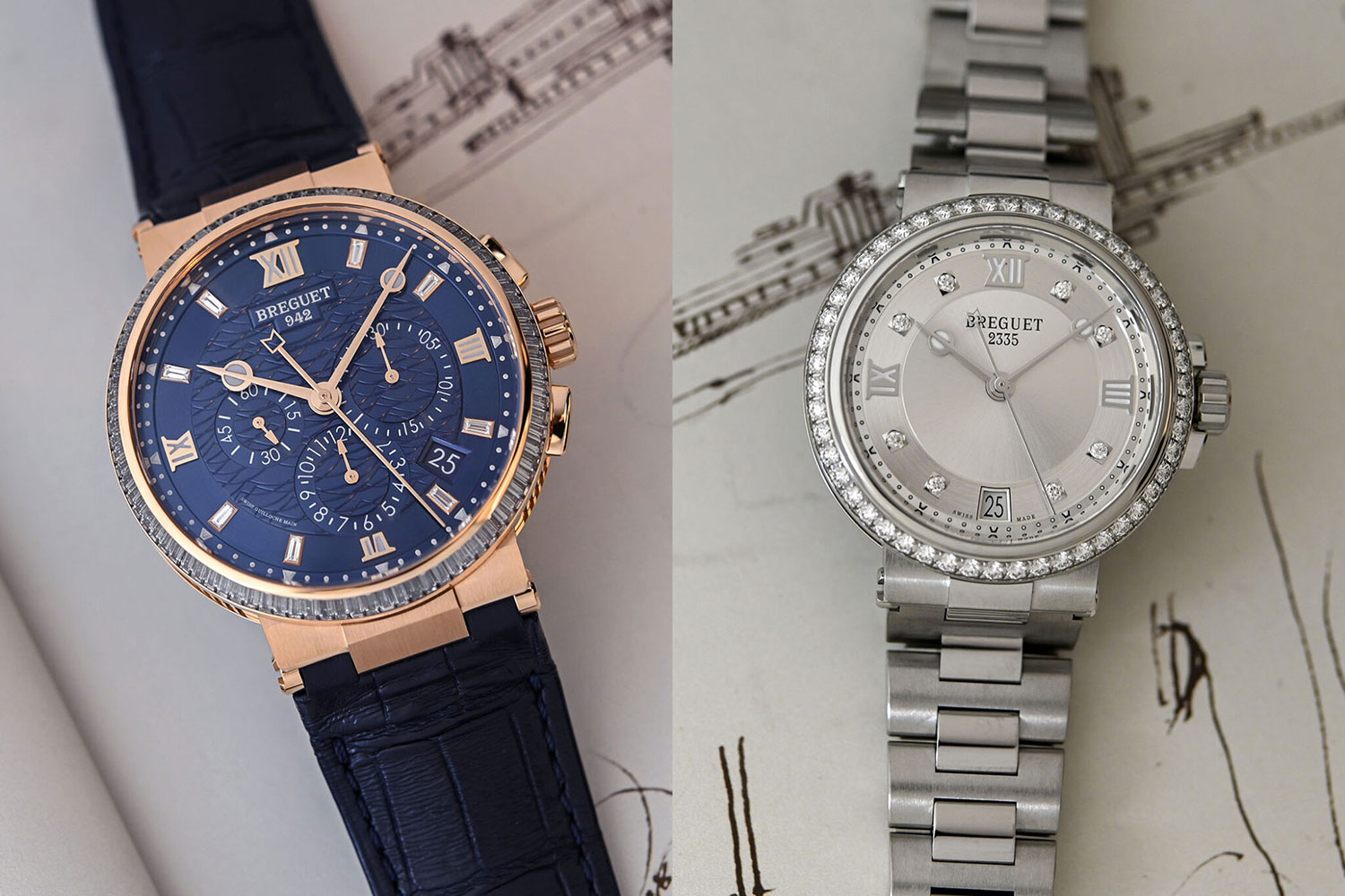 Breguet Marine Chronograph 5529 y 9518