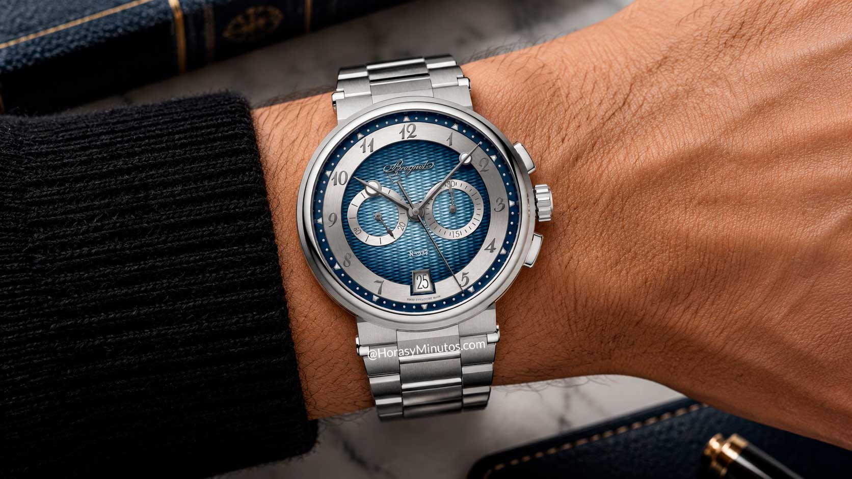 El Breguet Marine Chronographe 5527, puesto