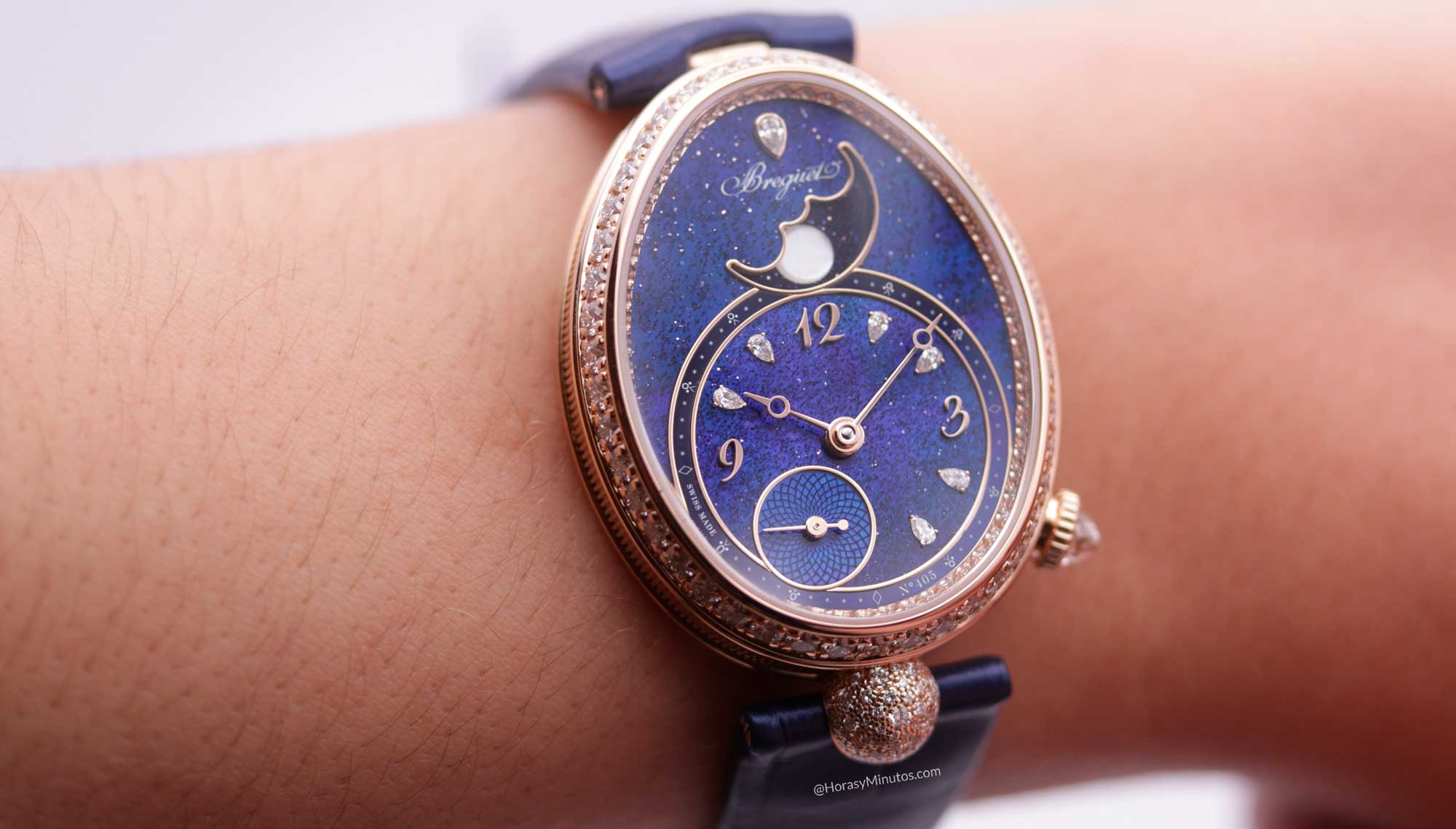 Así queda el Breguet Reine de Naples Phase de Lune 9935