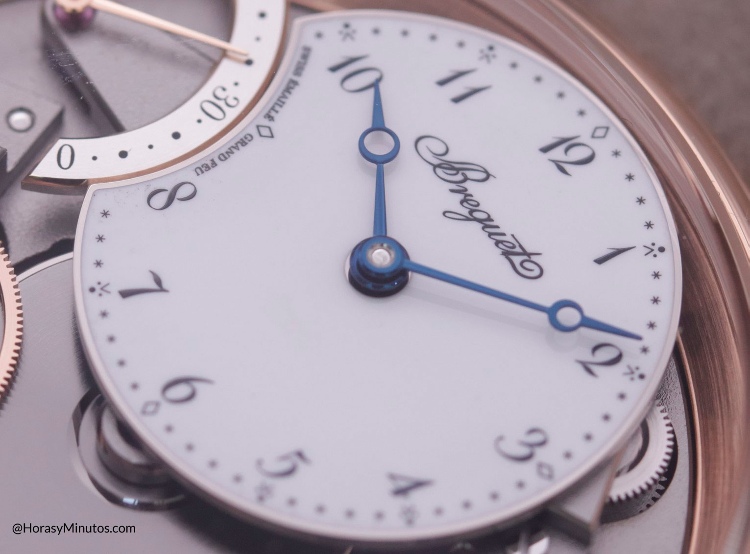 Esfera del Breguet Tradition Seconde Retrograde 7097