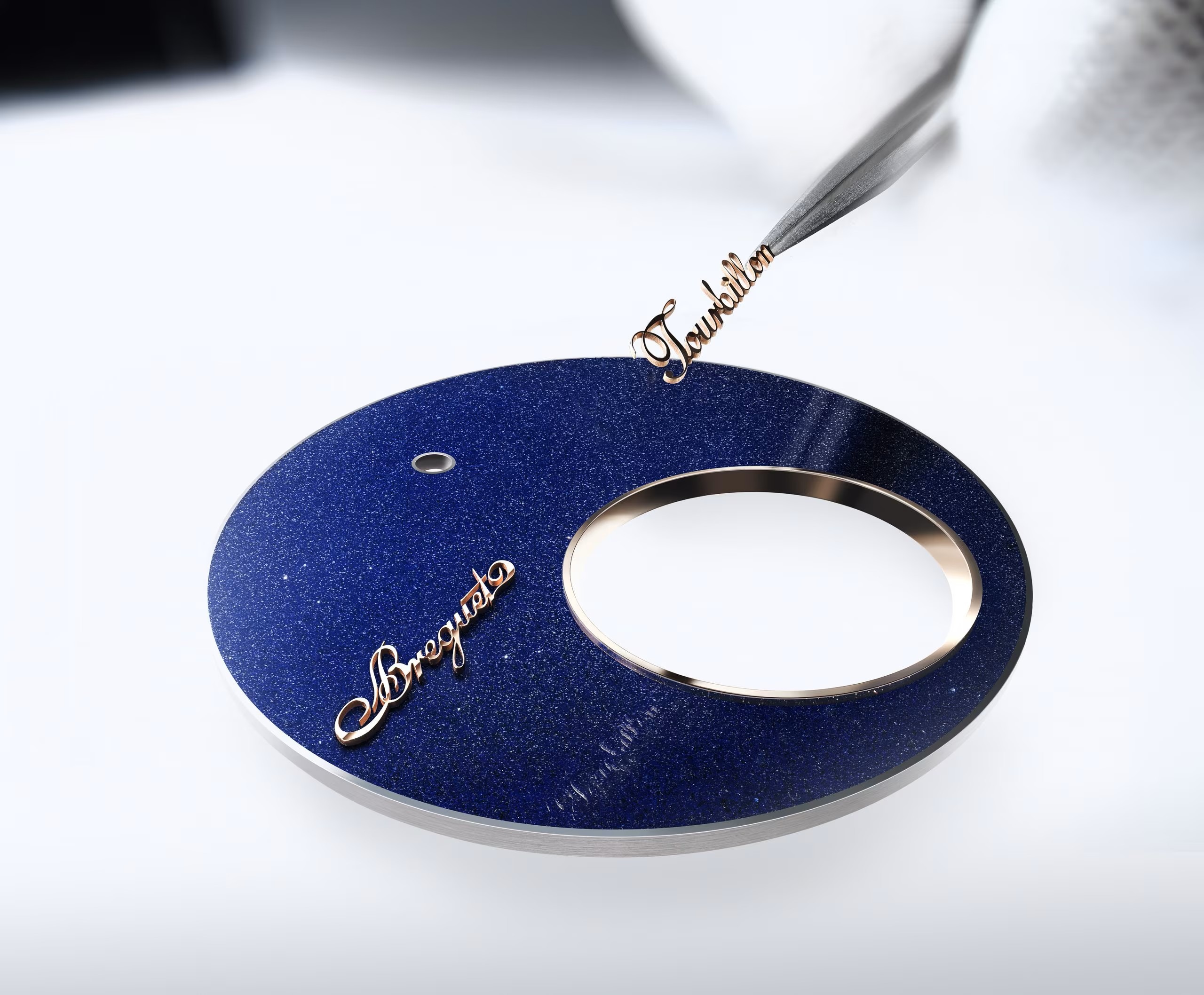 Colocando los apliques del Breguet Classique Tourbillon Sidéral 7255
