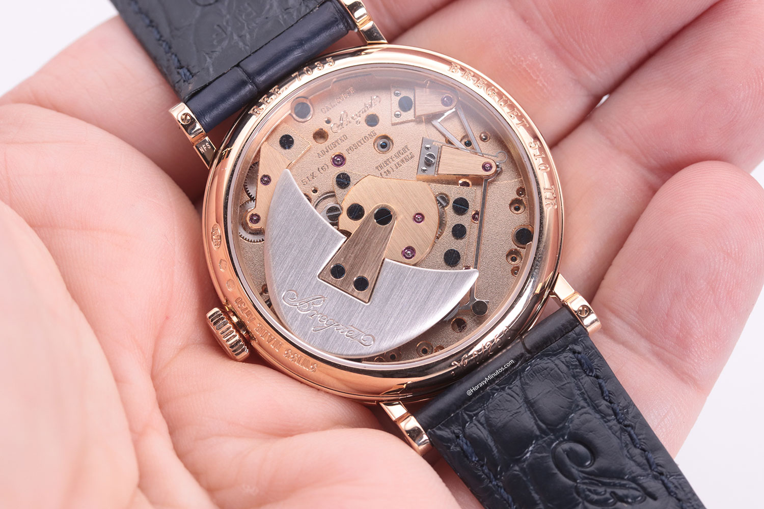 Rotor del calibre 505 SR del Breguet Tradition Seconde Rétrograde 7035 250 Anniversary