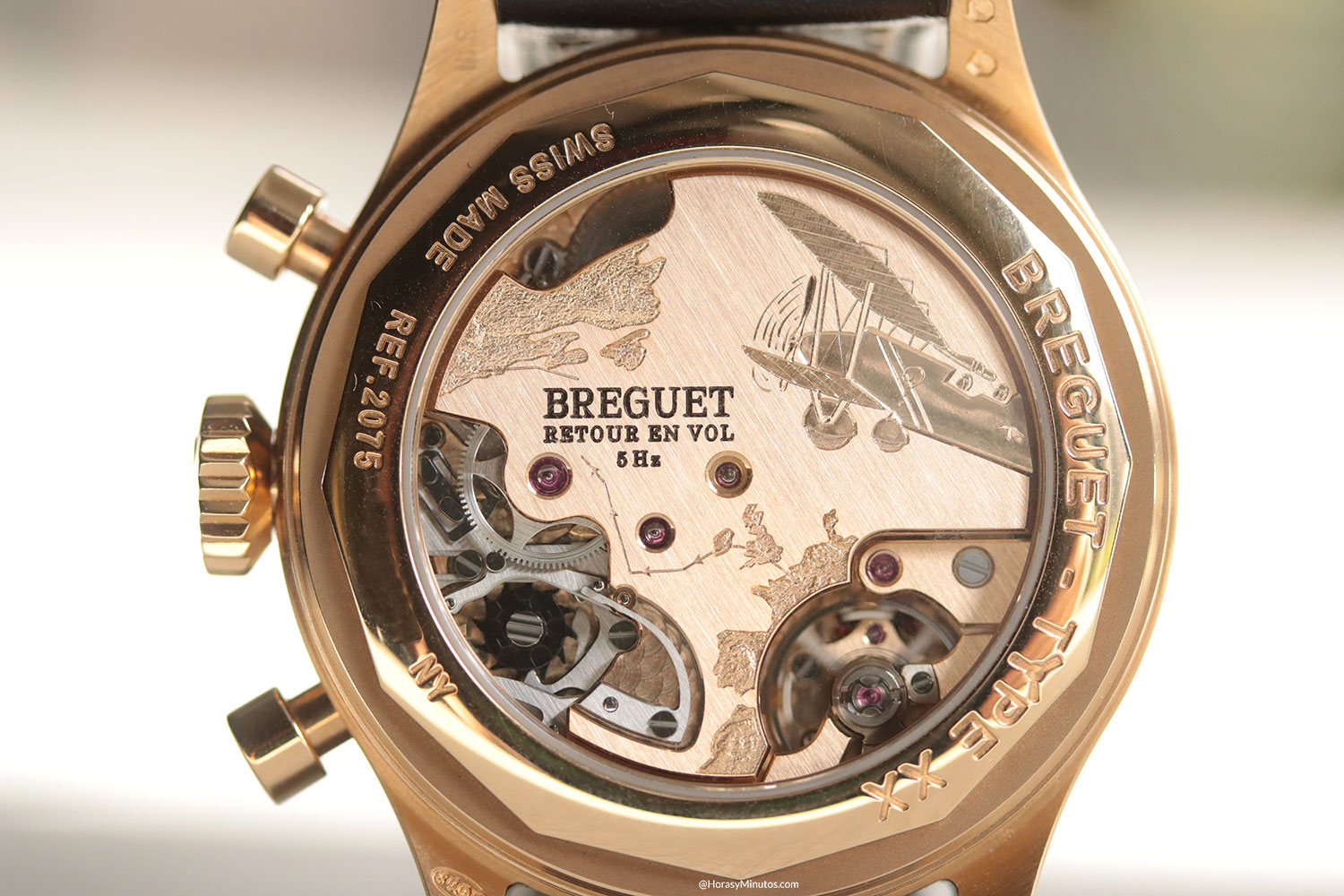 Detalle del Calibre 7279 del Breguet Type XX Chronographe 2075