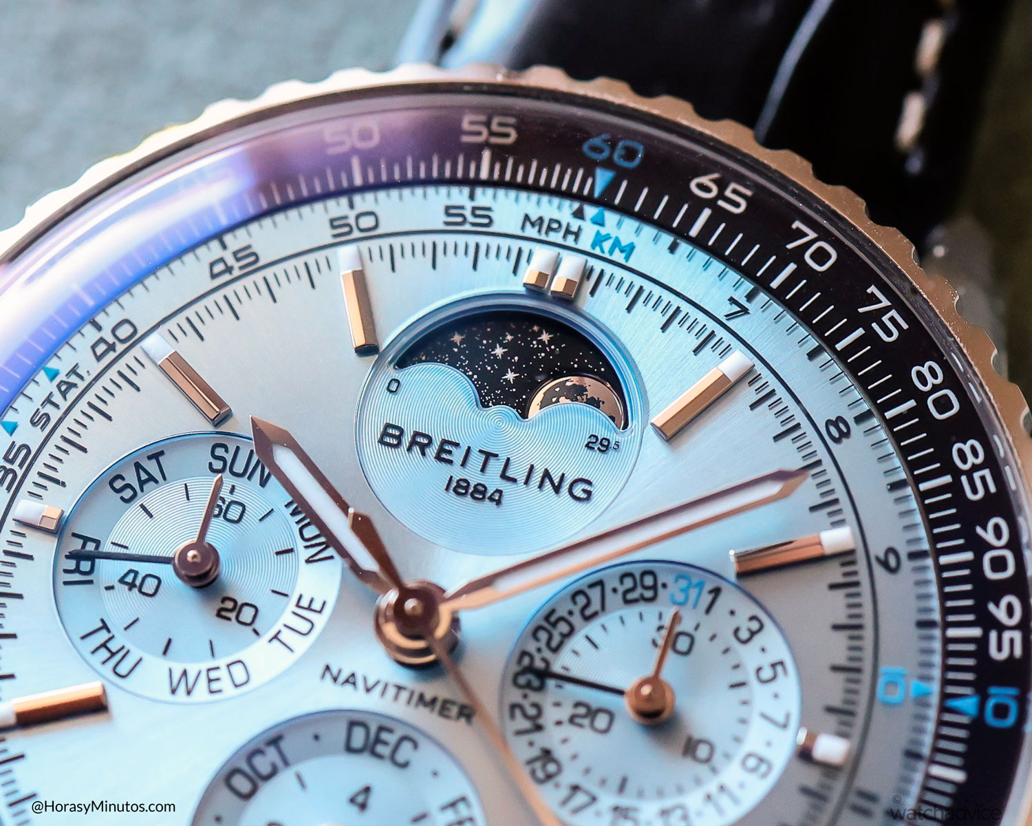 Subesfera lunar del Breitling Navitimer B19 Chronograph 43 Perpetual Calendar