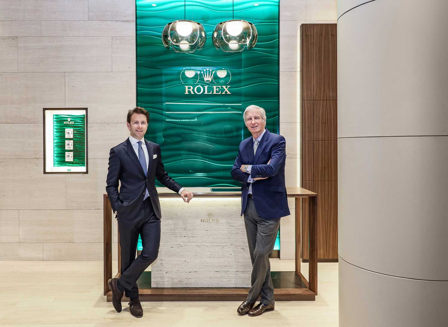Cédric Müller y Yann Reznak en la nueva Boutique Rolex