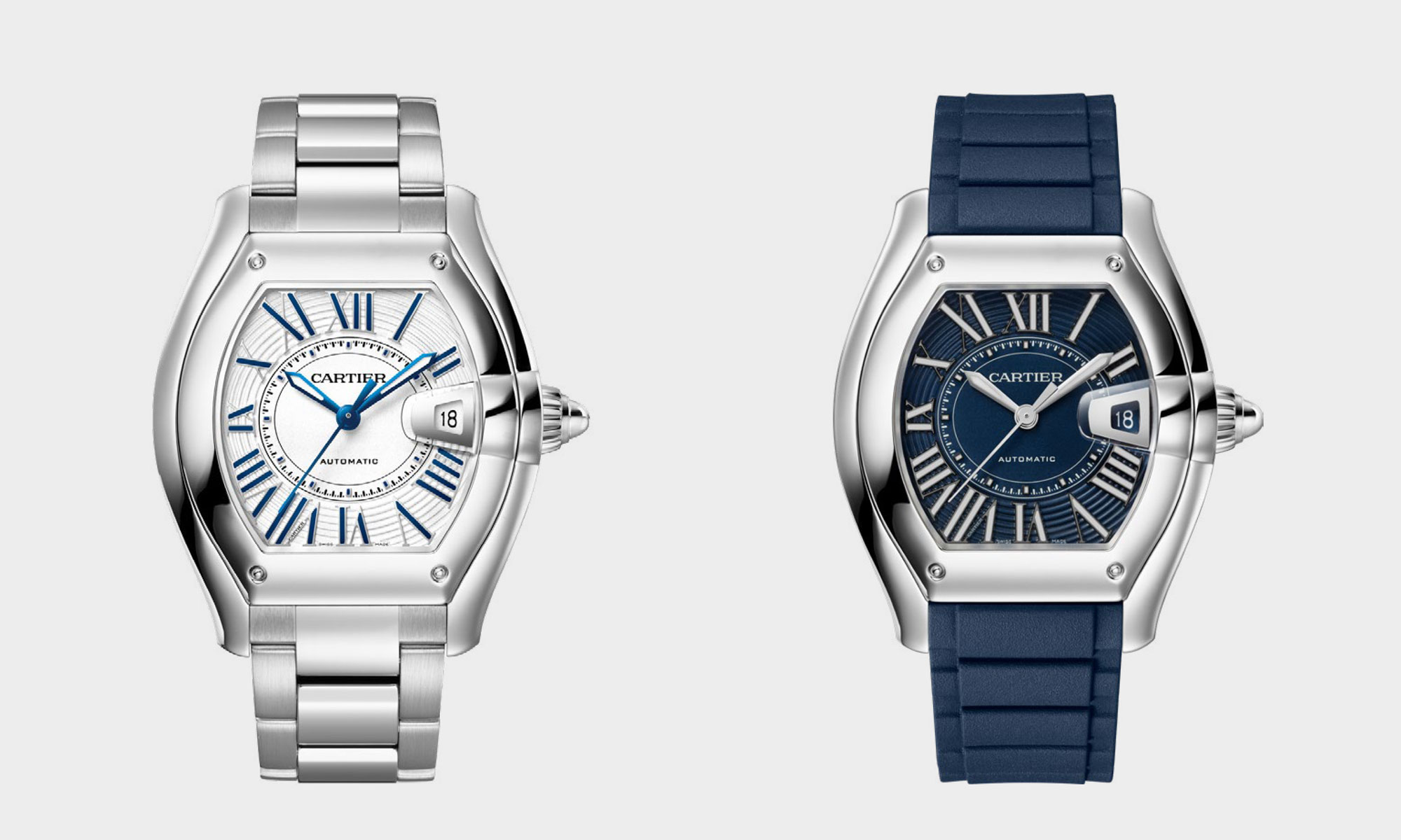 Cartier Roadster en acero y caucho
