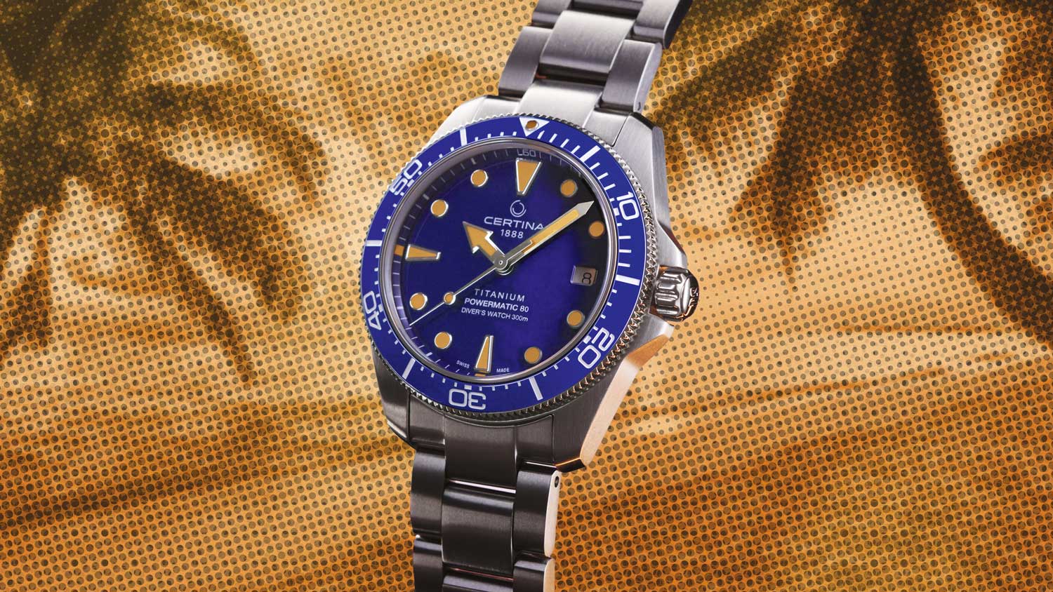 Certina DS Action Diver 38mm Powermatic 80 Titanium azul y naranja