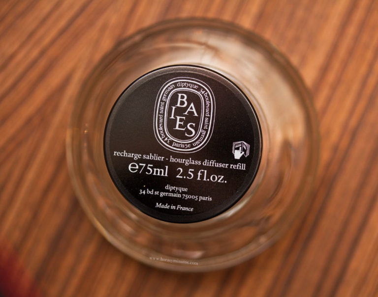 Diptyque Hourglass un reloj de arena hecho con perfume Horas y Minutos
