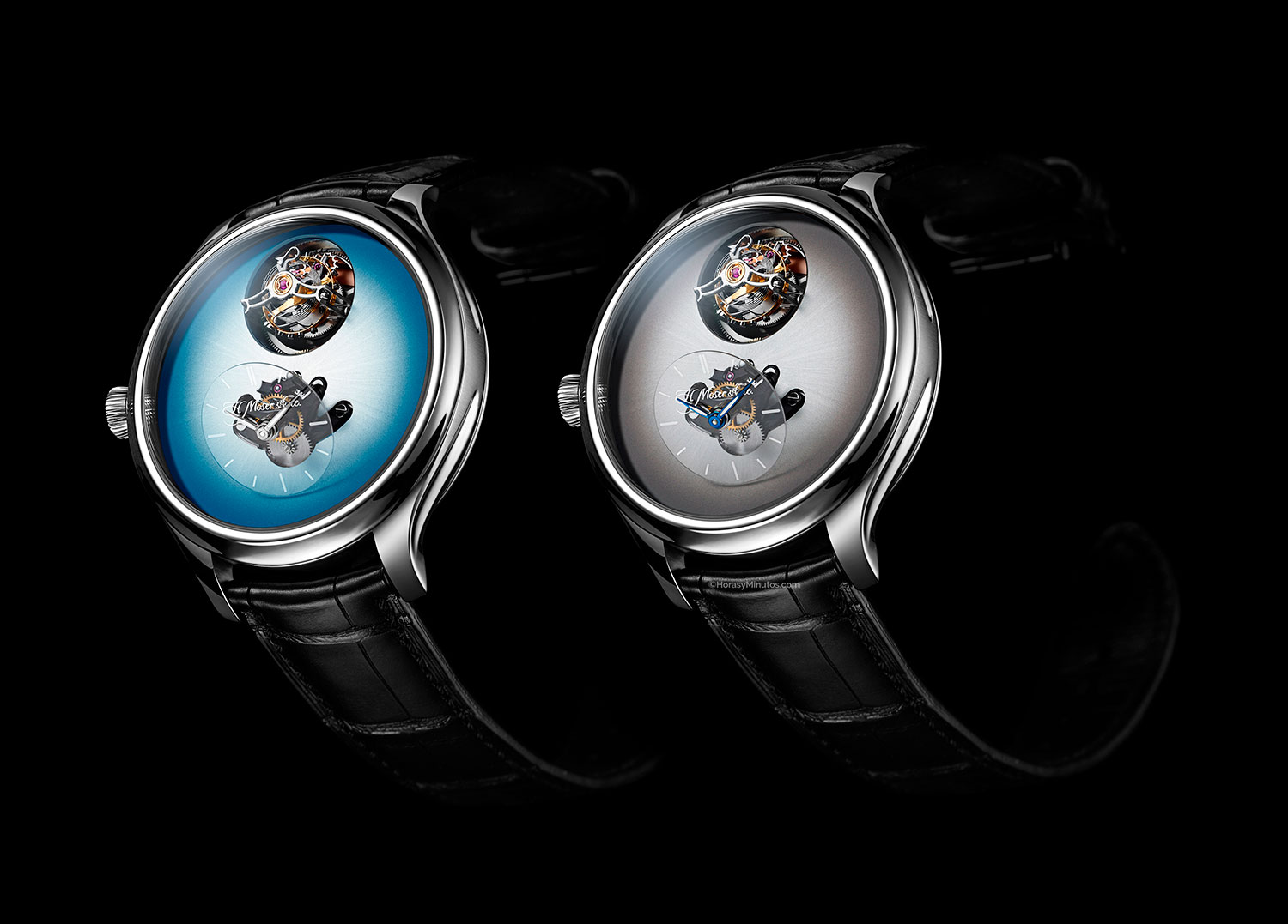 Endeavour Cylindrical Tourbillon H. Moser × MB&F Ice Blue y Off White