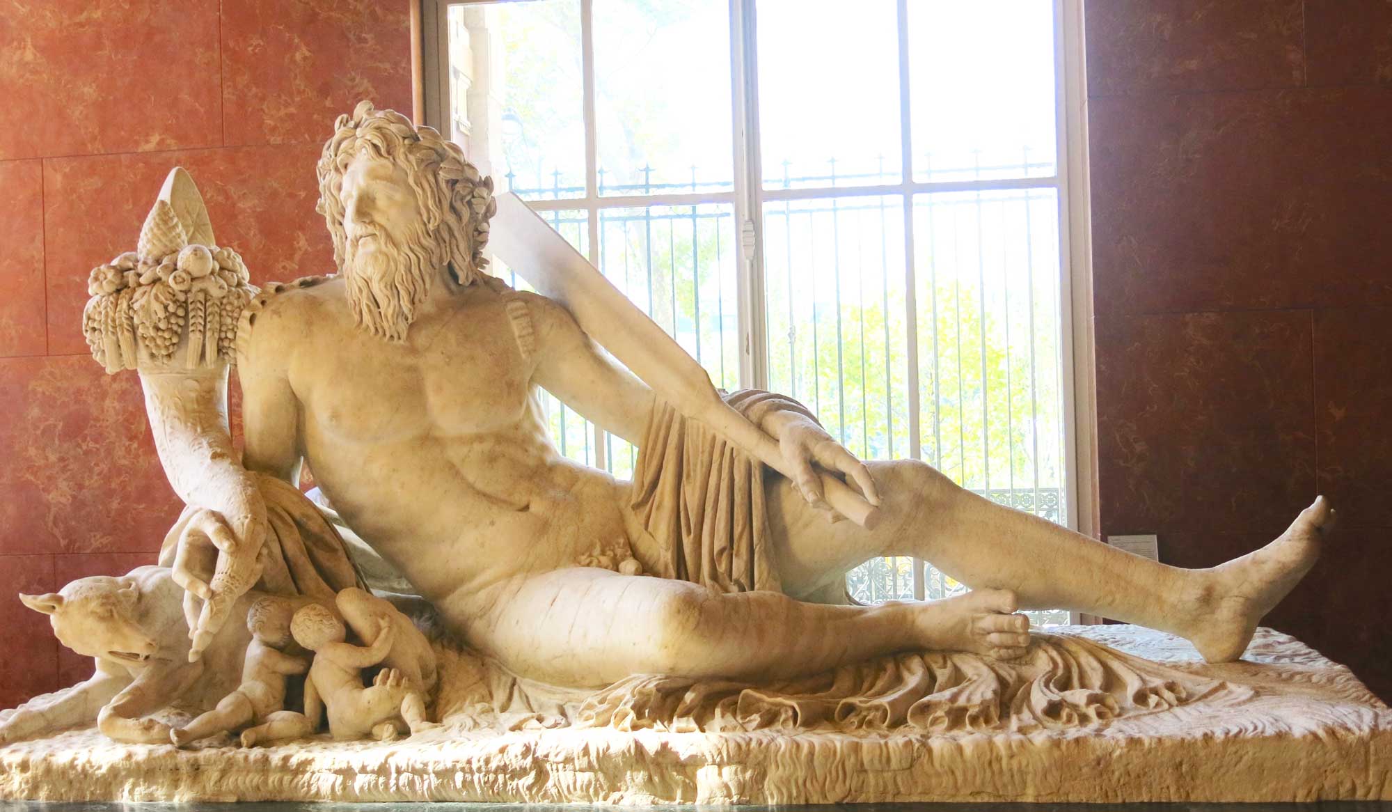 Escultura del río Tíber. Museo del Louvre