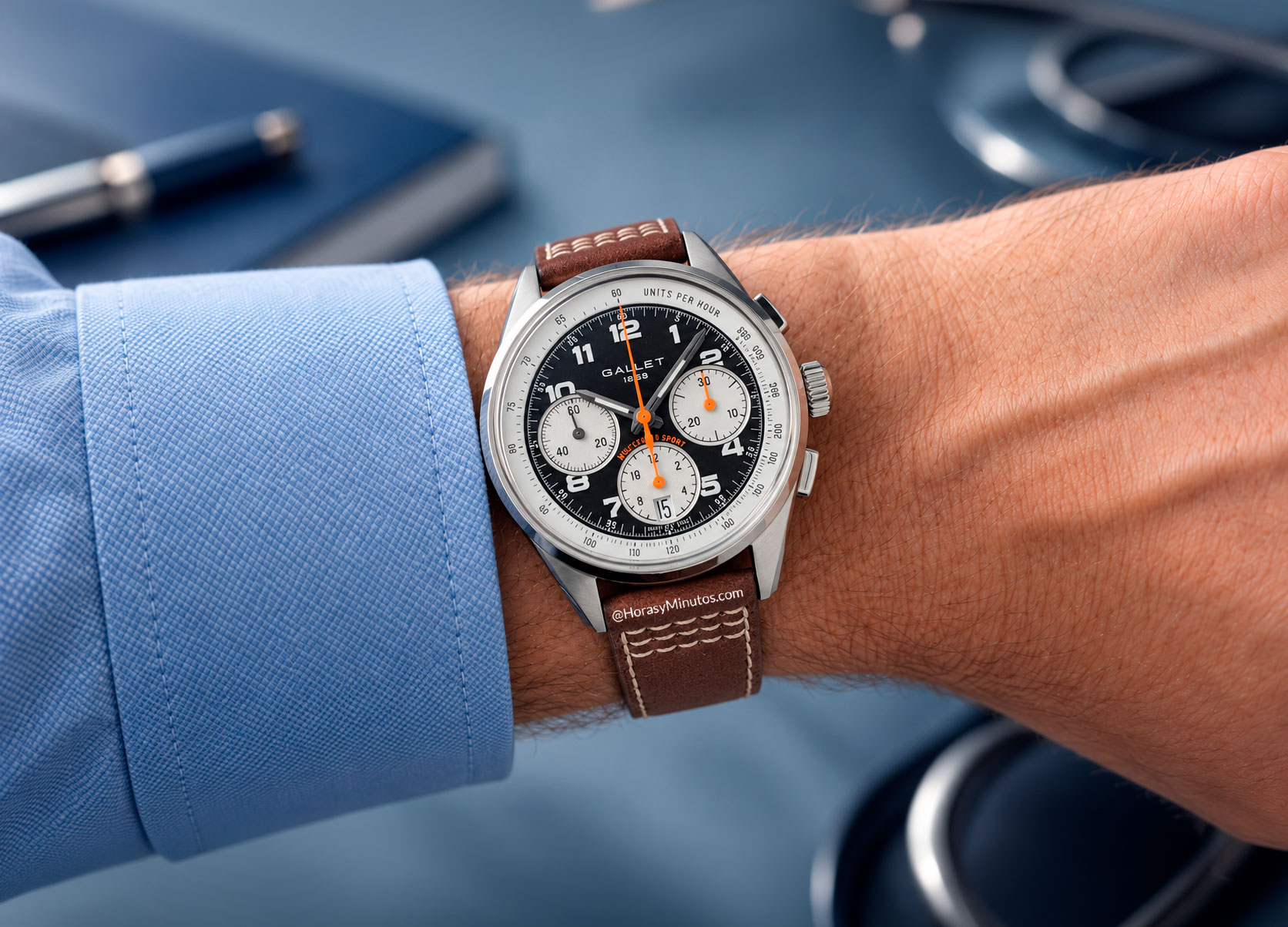 Gallet Multichron Sport Chronograph 41 panda inverso