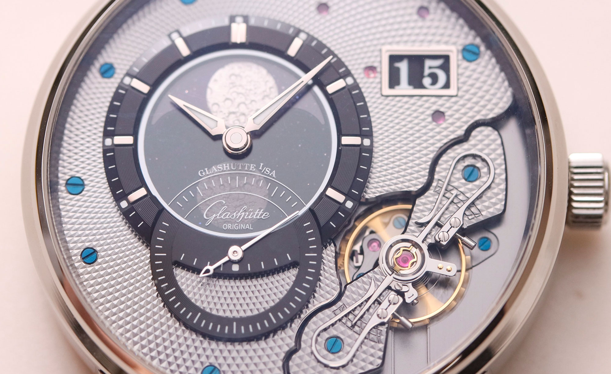 Esfera del Glashütte Original PanolunarInverse
