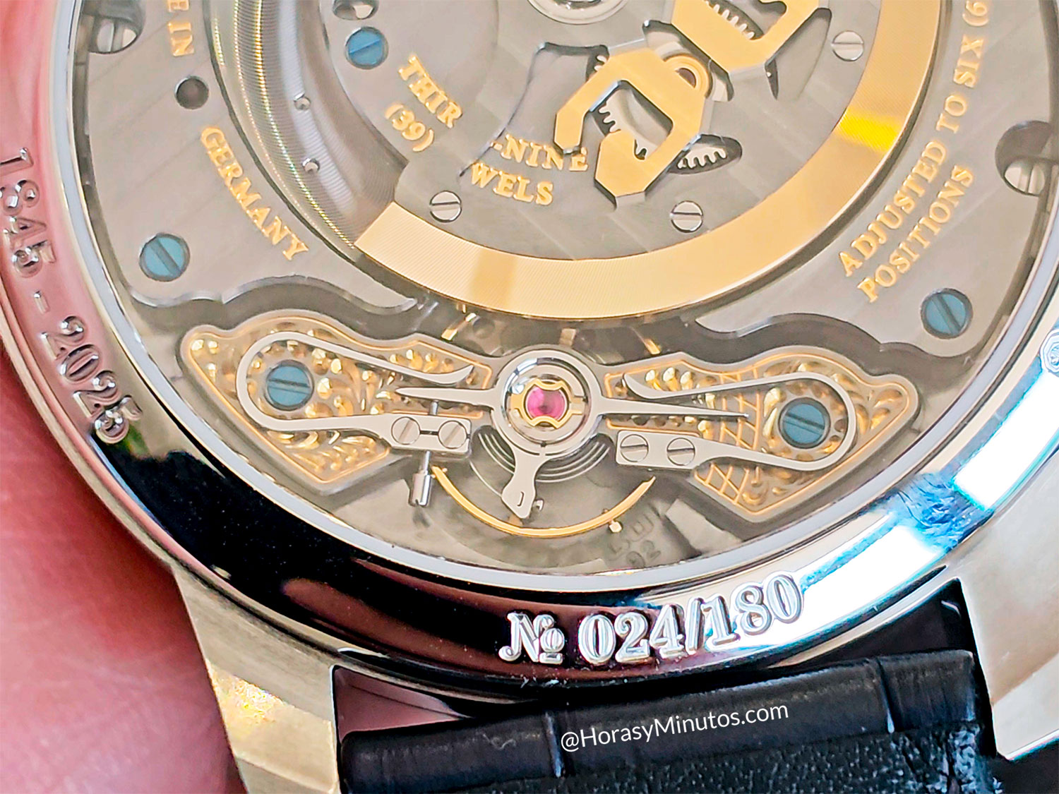 Doble cuello de cisne del Glashütte Original PanoMaticLunar Anniversary Edition