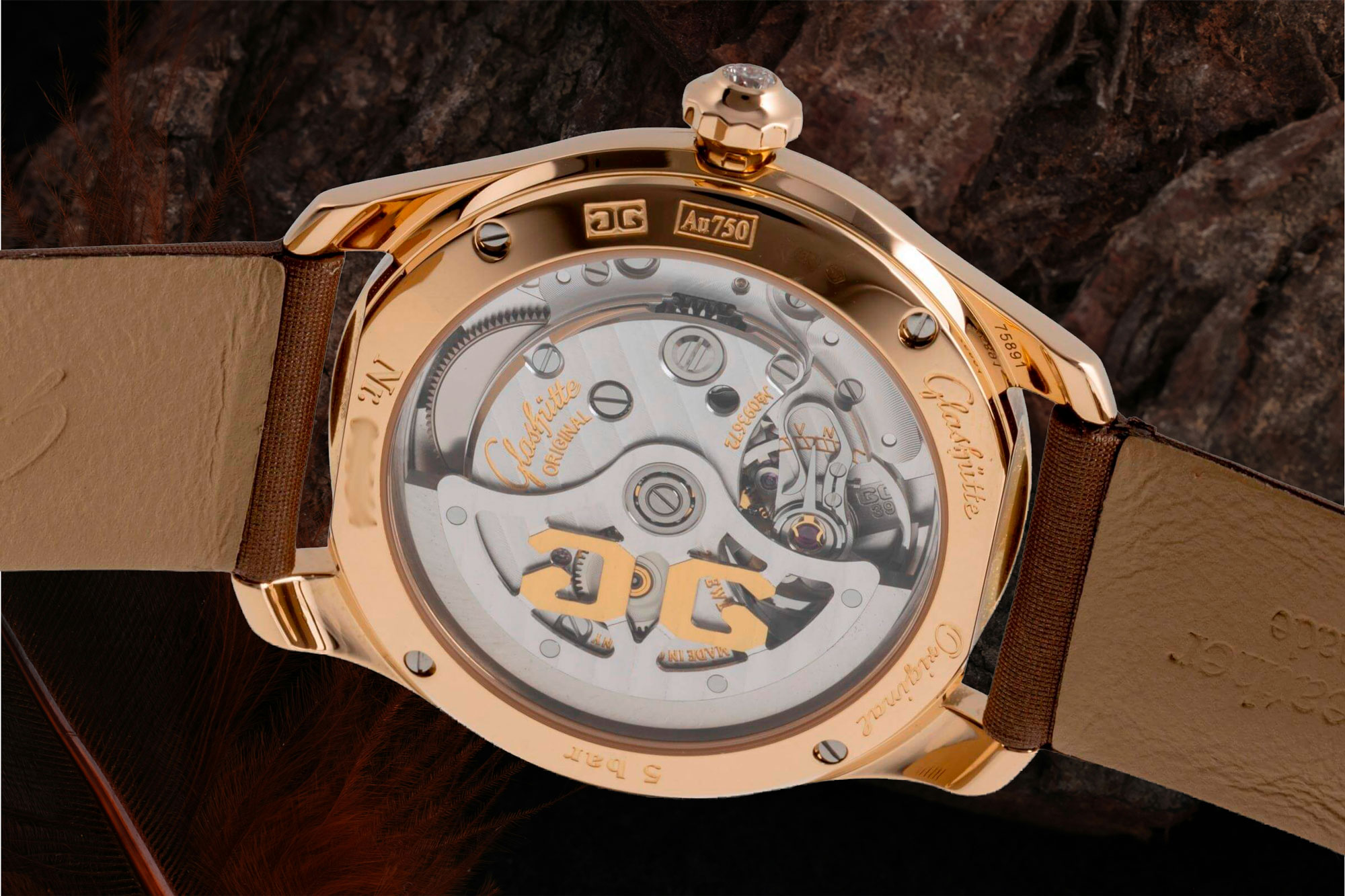 Trasera del Glashütte Original Serenade