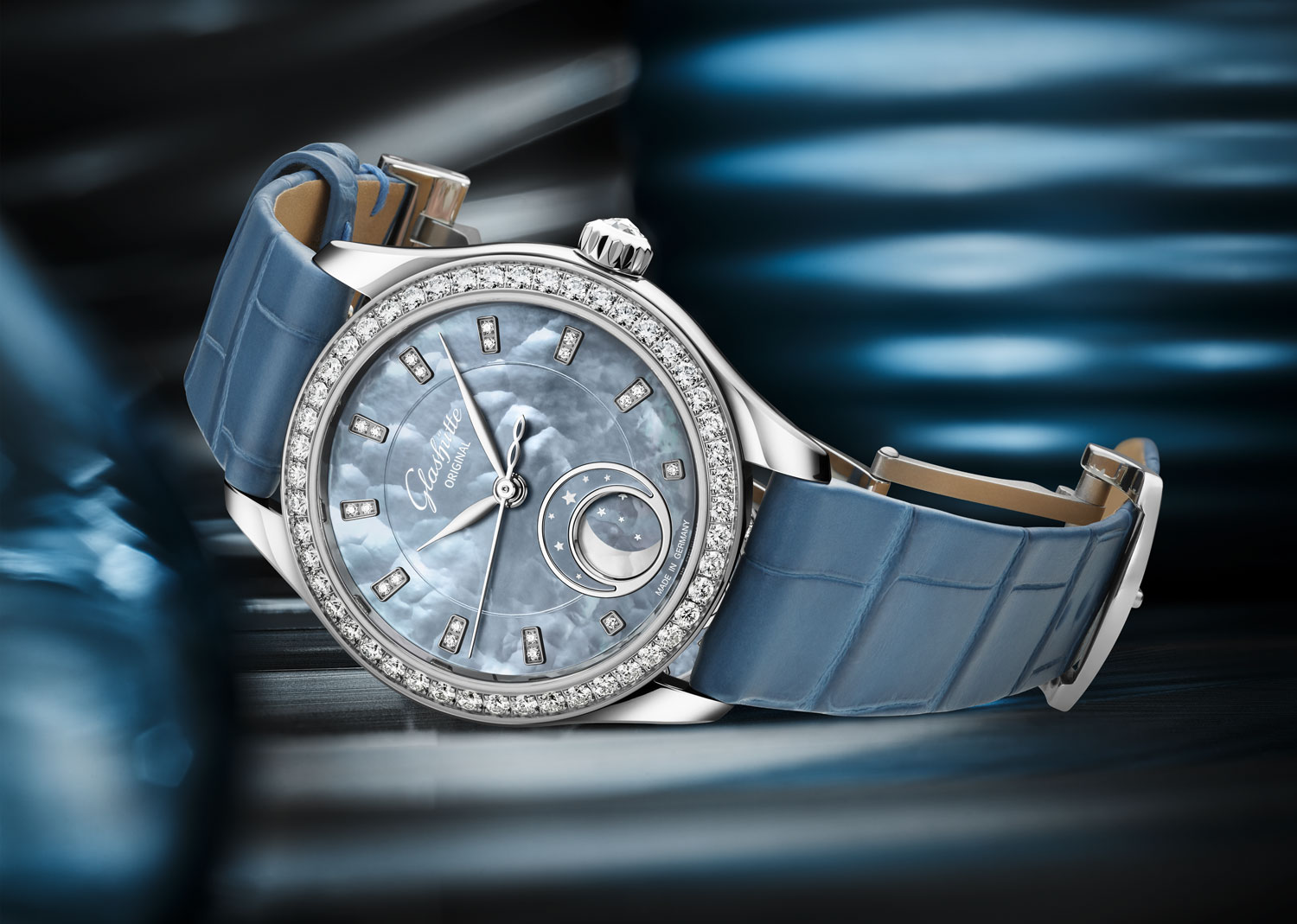  Glashütte Original Serenade Luna con correa de piel