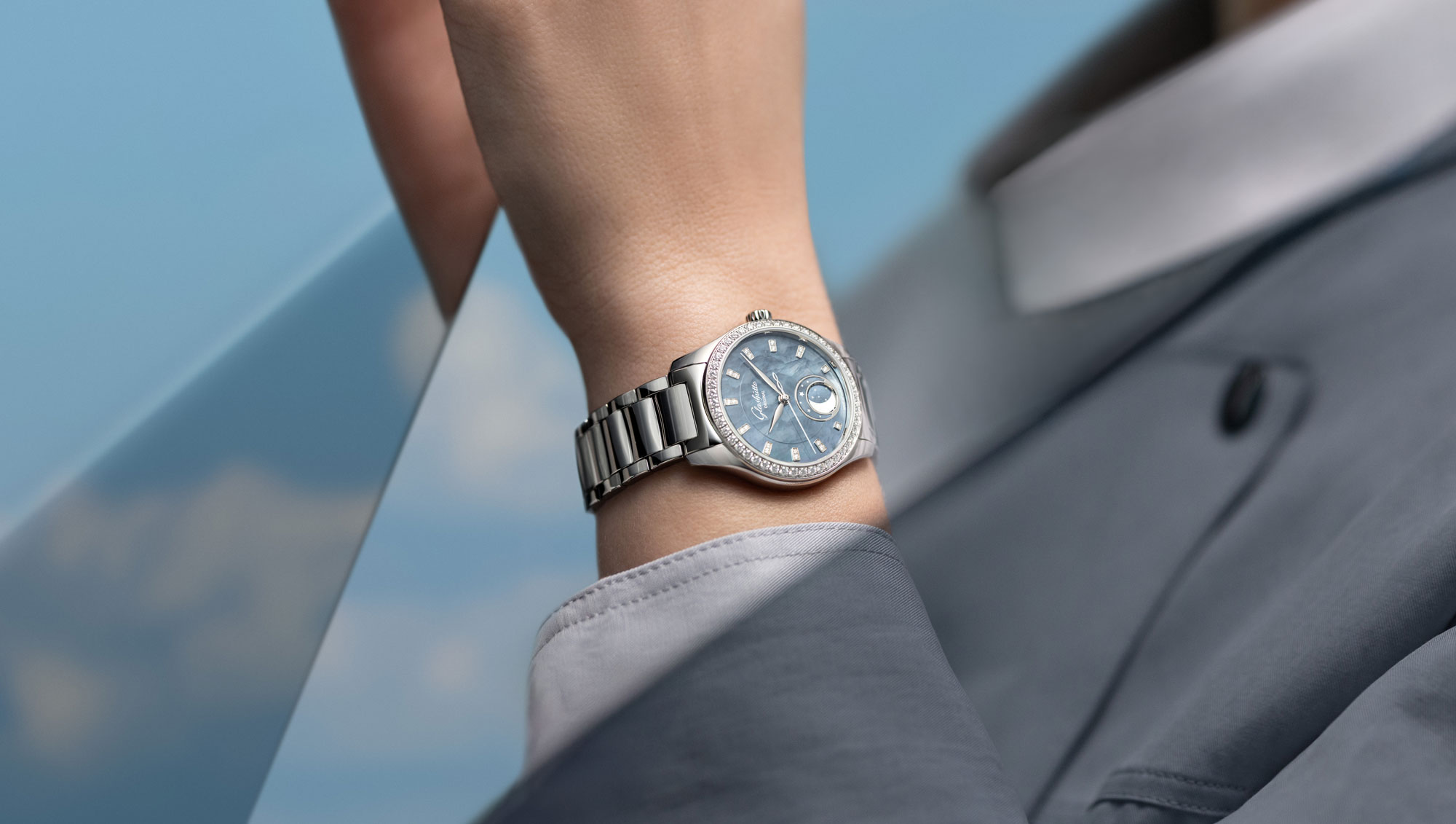 El Glashütte Original Serenade Luna, en la muñeca