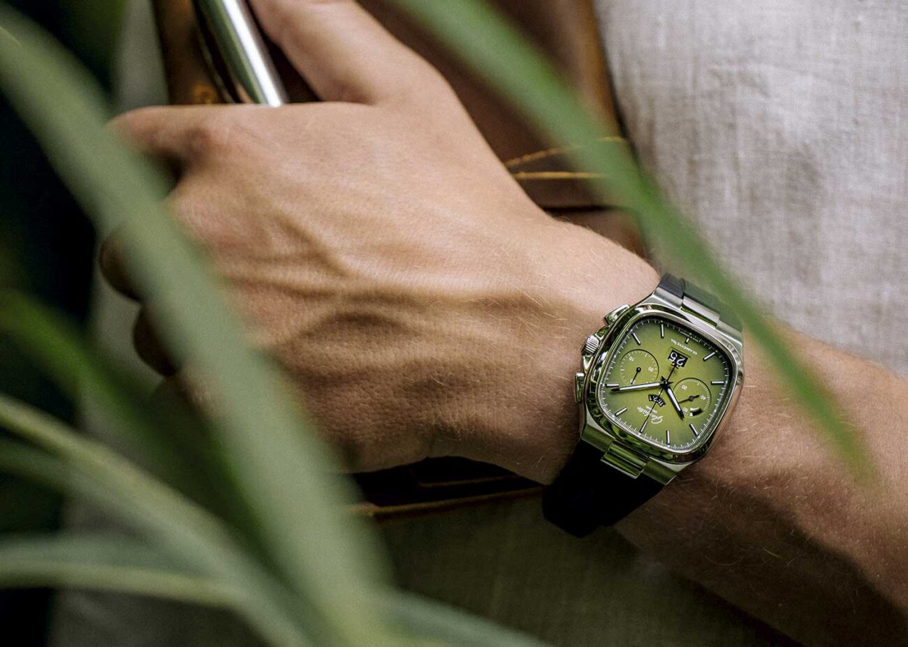 En la muñeca: Glashütte Original Seventies Chronograph Panorama Date "Fab Green"