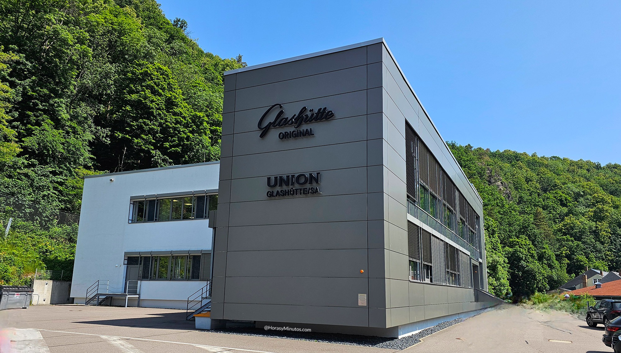 Edificio de la fábrica de esferas de Glashütte Original