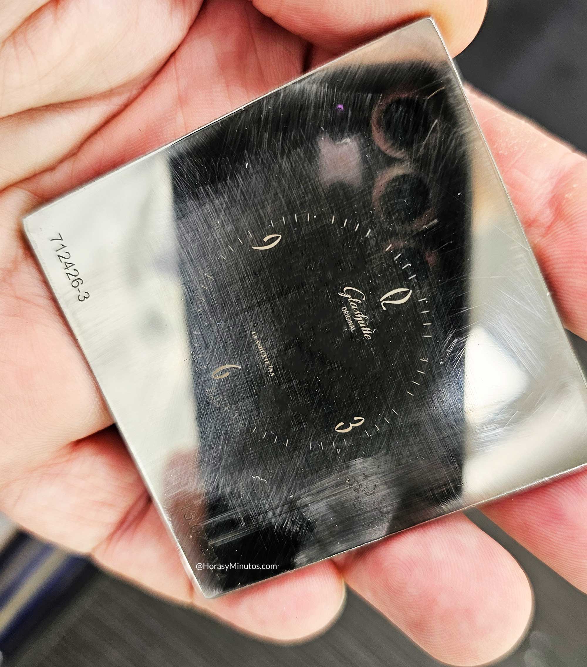 Uno de los troqueles usados en la fábrica de esferas de Glashütte Original