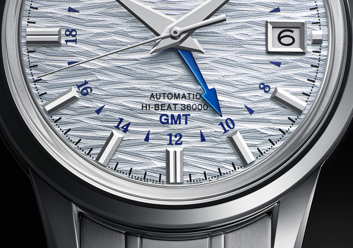 Detalle del Grand Seiko Elegance GMT 24 Estaciones Shosho