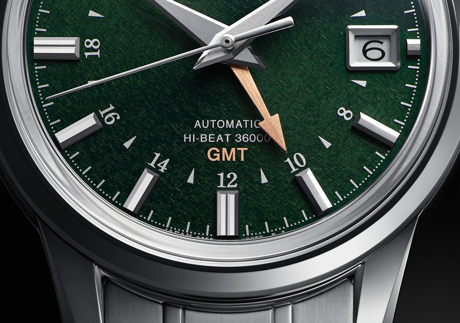 Detalle del Grand Seiko Elegance GMT 24 Estaciones Shunbun