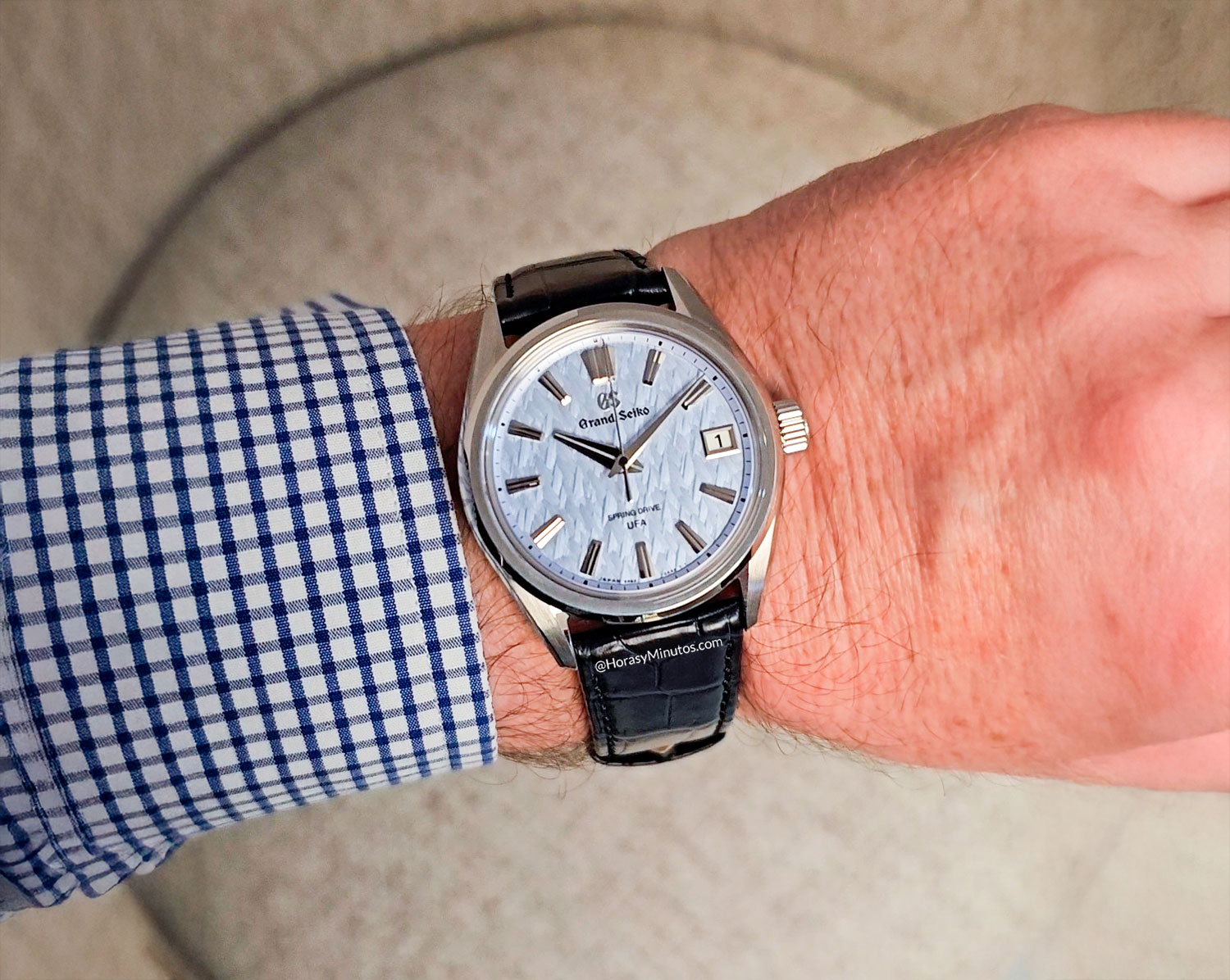 El Grand Seiko Spring Drive U.F.A. SLGB001, puesto