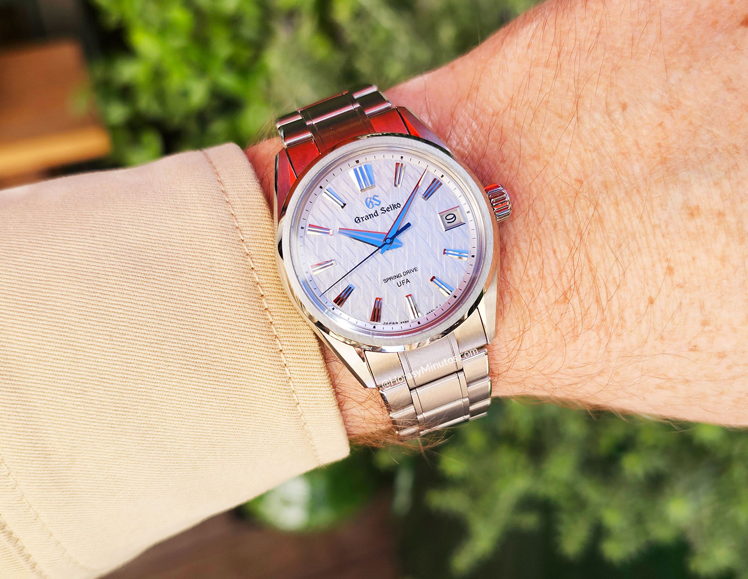 El Grand Seiko Spring Drive U.F.A. SLGB003, puesto