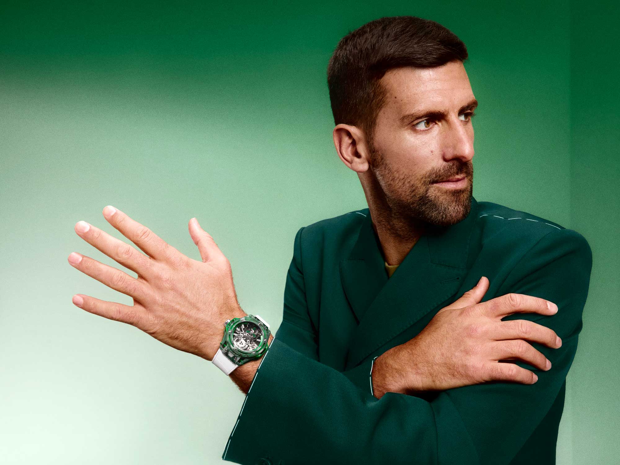 Hublot Big Bang Tourbillon Novak Djokovic Goat Edition verde