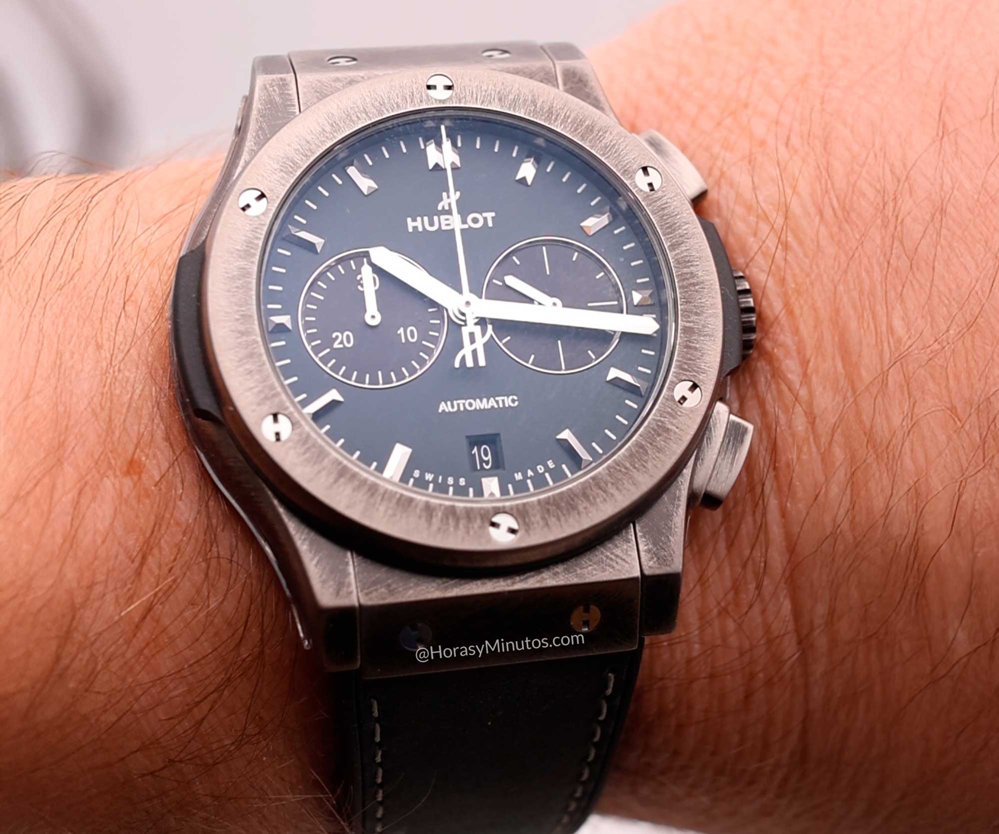 Así queda el Hublot Classic Fusion Chronograph Barcelona Boutique