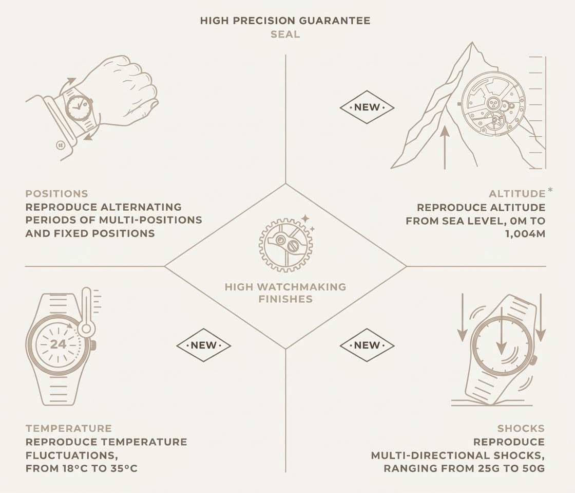 Fases de control del Jaeger-LeCoultre High Precision Guarantee