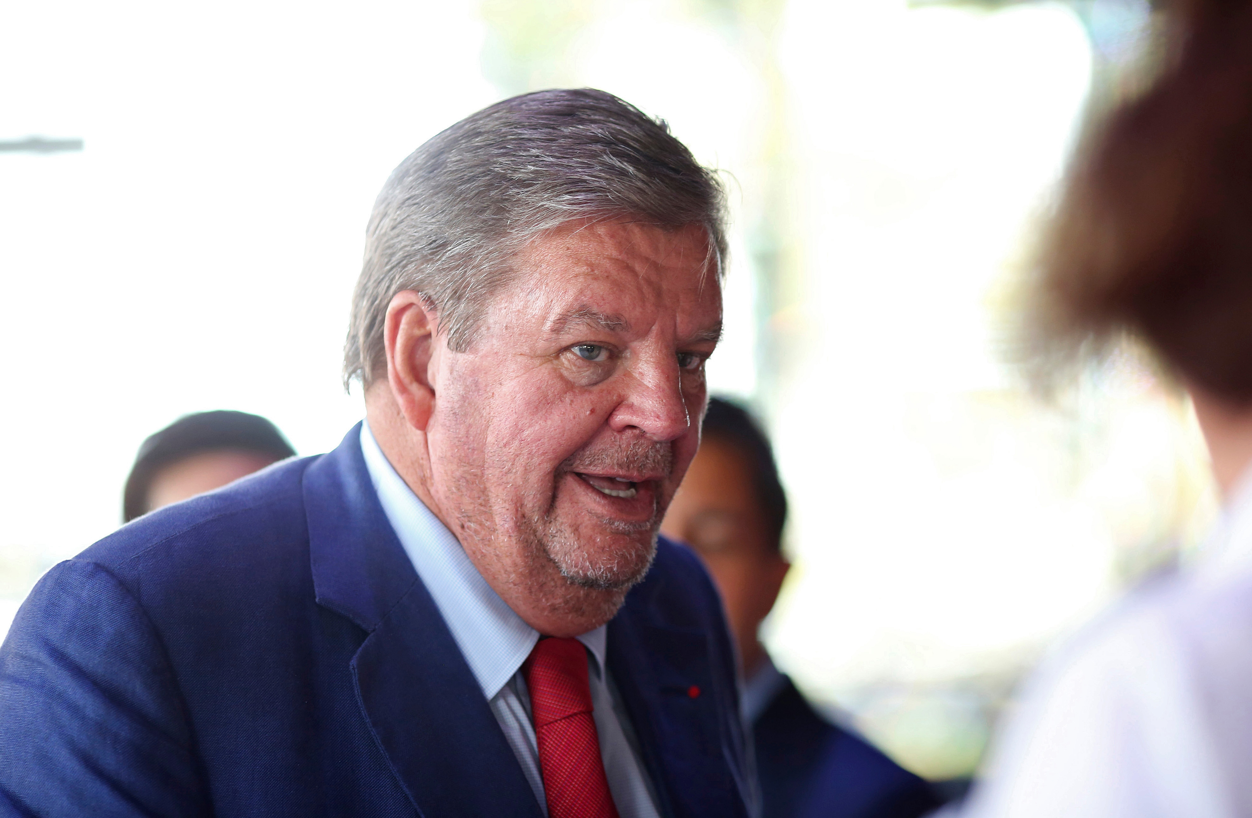 Johann Rupert, founder and chairman of Cie. Financiere Richemont SA, speaks with delegates during the Business of Luxury summit in Monaco, on Monday, June 8, 2015. The Monaco Business of Luxury summit runs from June 8-9. Photographer: Chris Ratcliffe/Bloomberg *** Local Caption *** Johann Rupert
