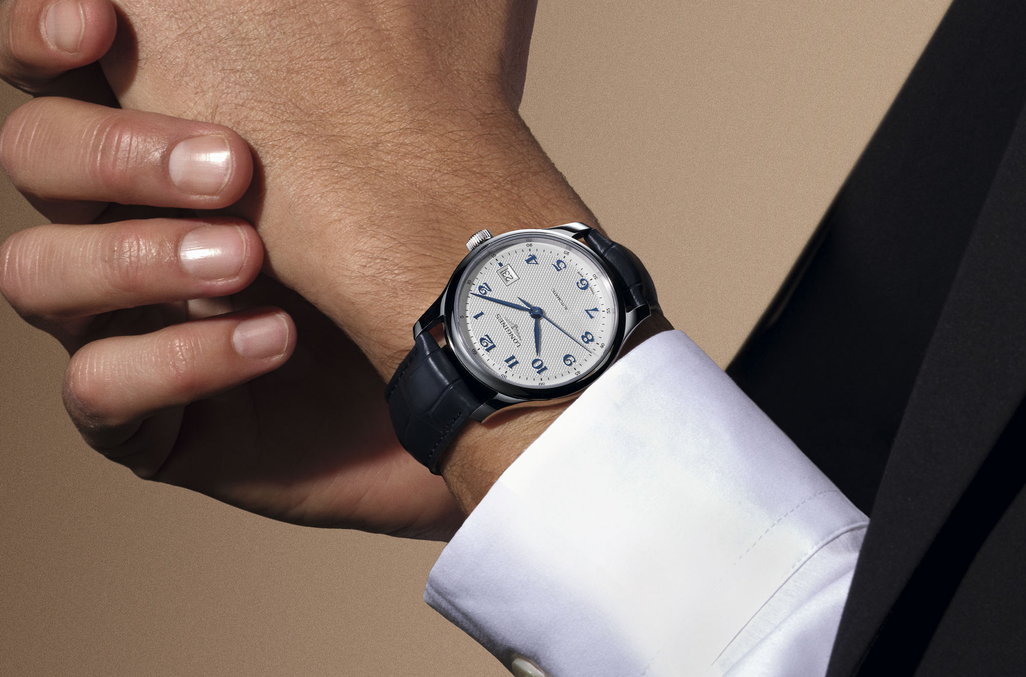 Longines 34 mm con correa aligátor