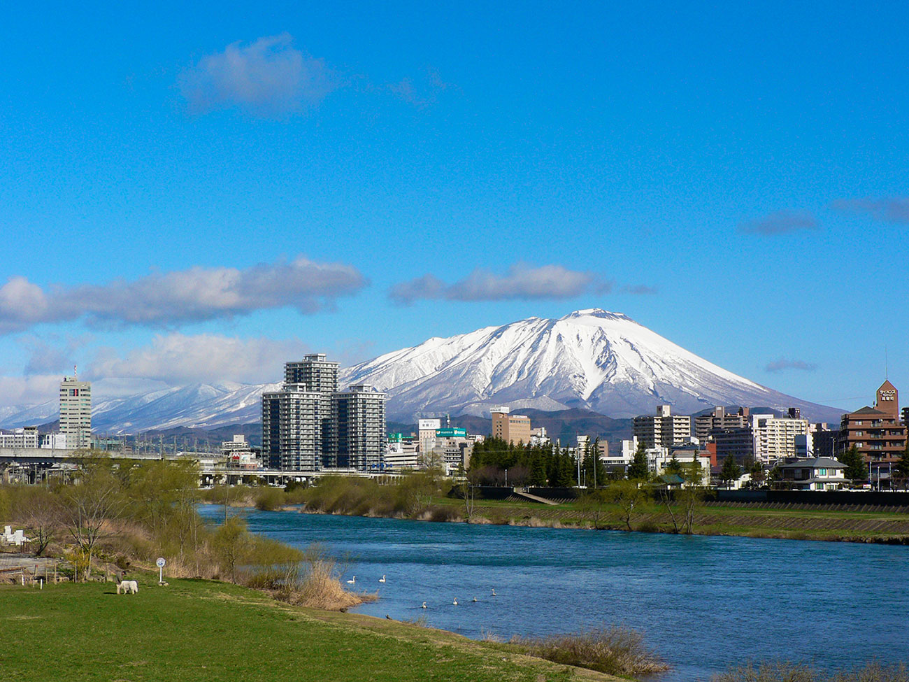 Monte Iwate visto desde Morioka