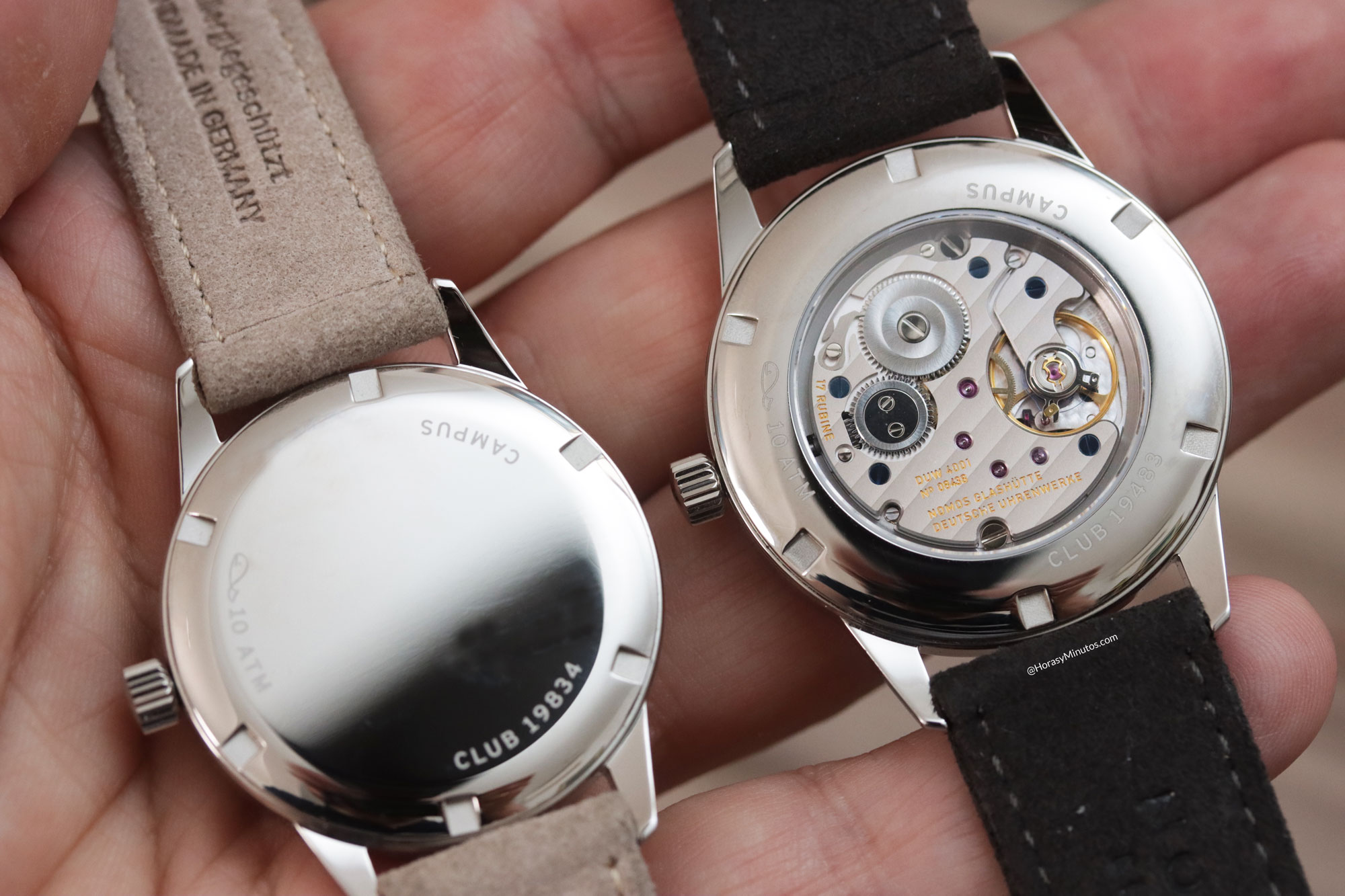 Las dos traseras disponibles en los Nomos Club Campus Full Rose y All Olive